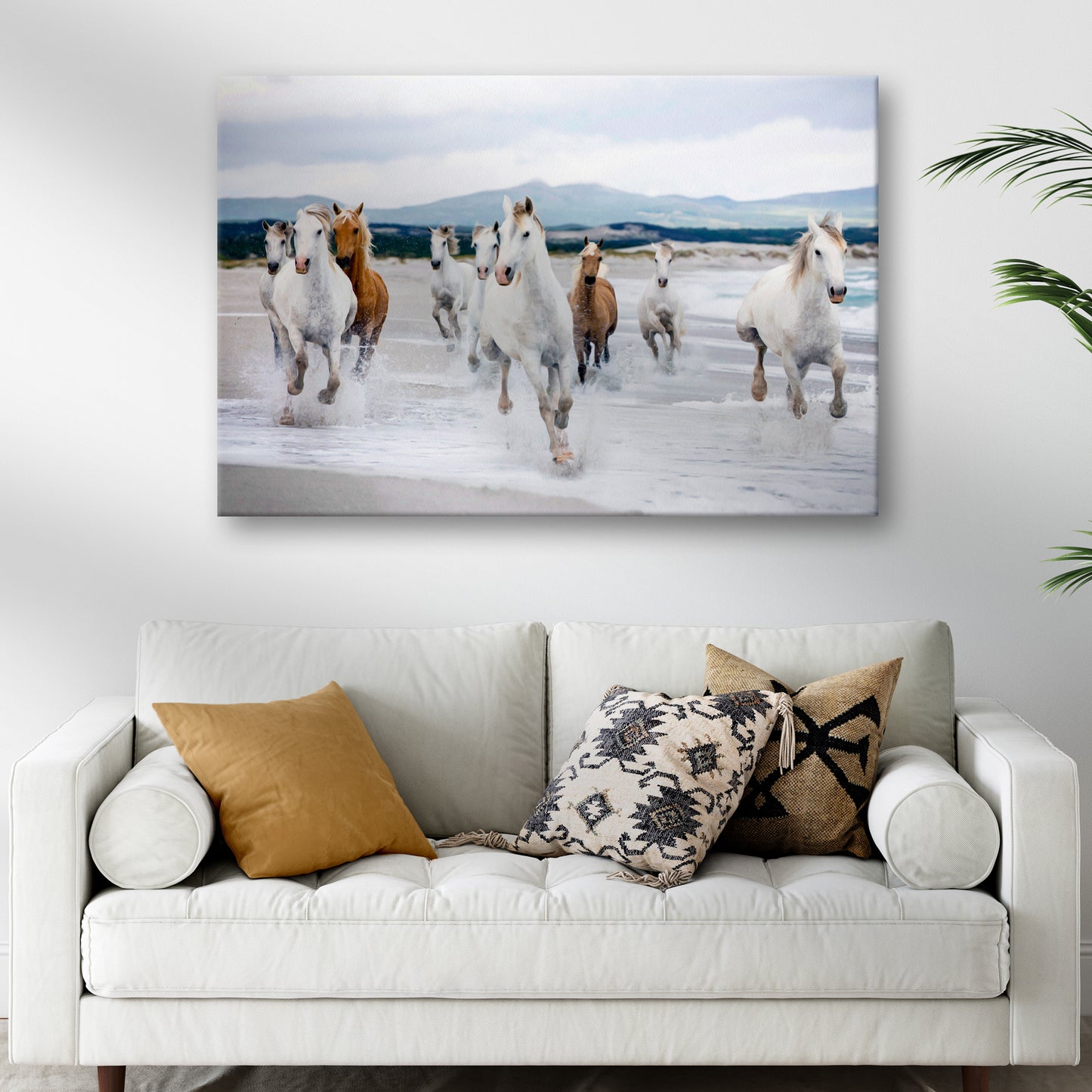 Wild Camargue Horses Canvas Wall Art II Style 2 - Image by Tailored Canvases