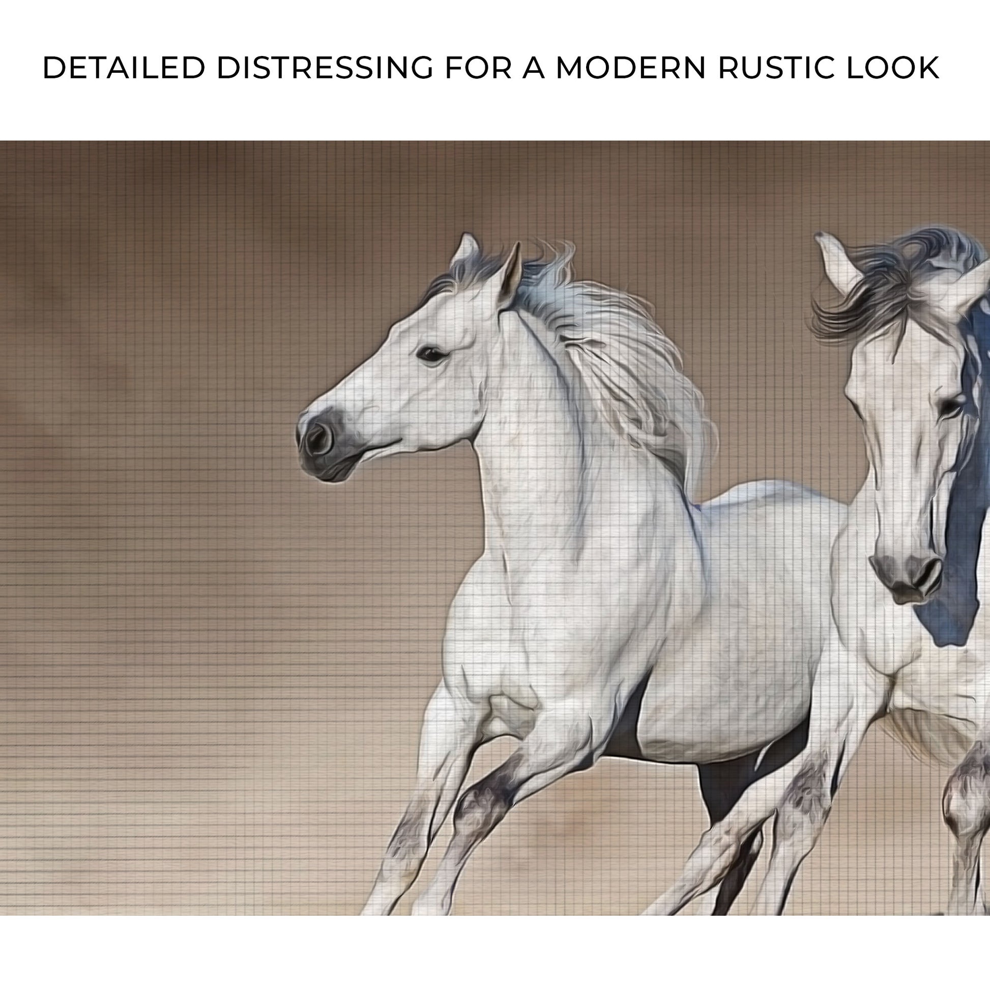 White Horses Running Canvas Wall Art Zoom - Image by Tailored Canvases