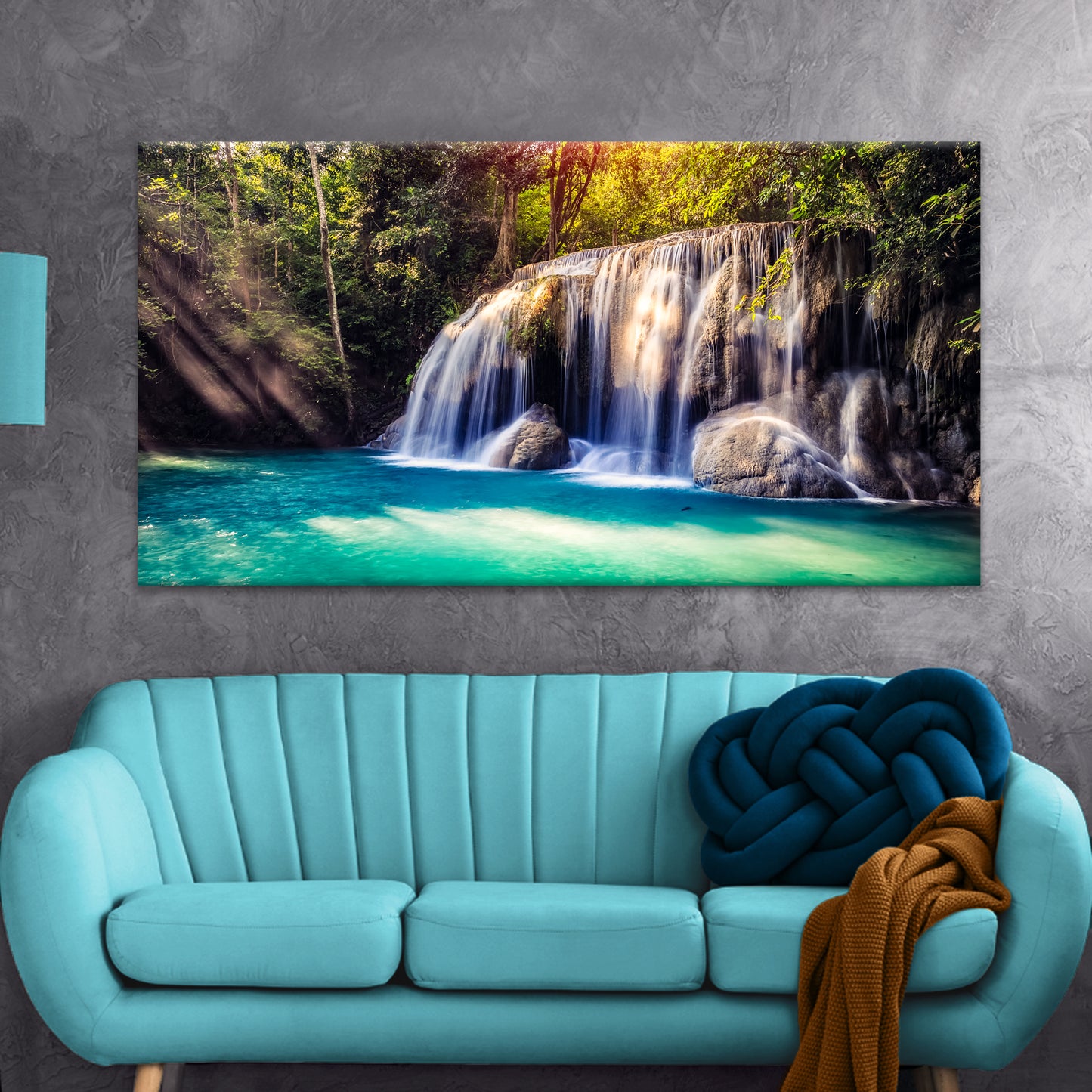 Rainforest Waterfall Canvas Wall Art Style 2 - Image by Tailored Canvases