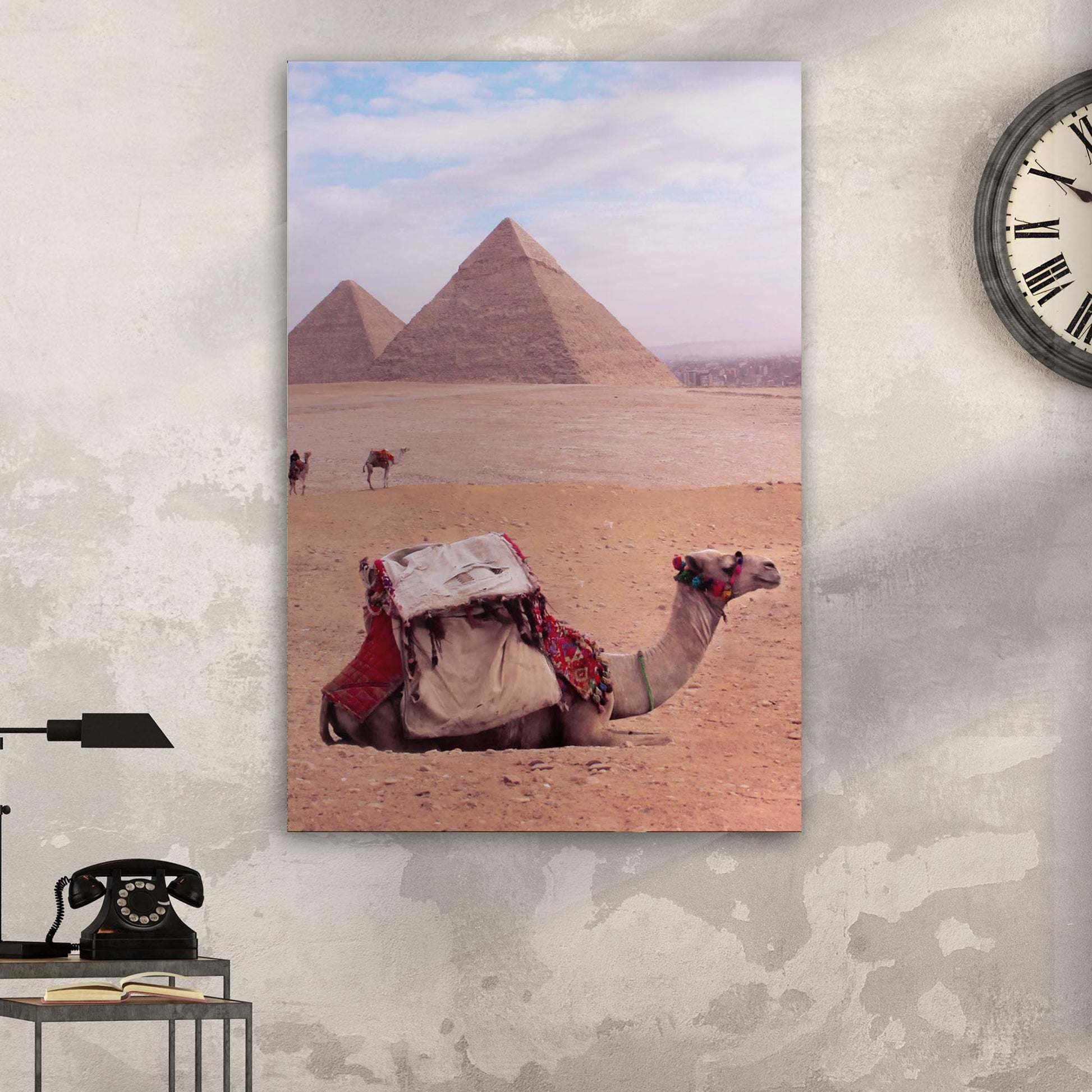 Camel In Giza Canvas Wall Art Style 2 - Image by Tailored Canvases