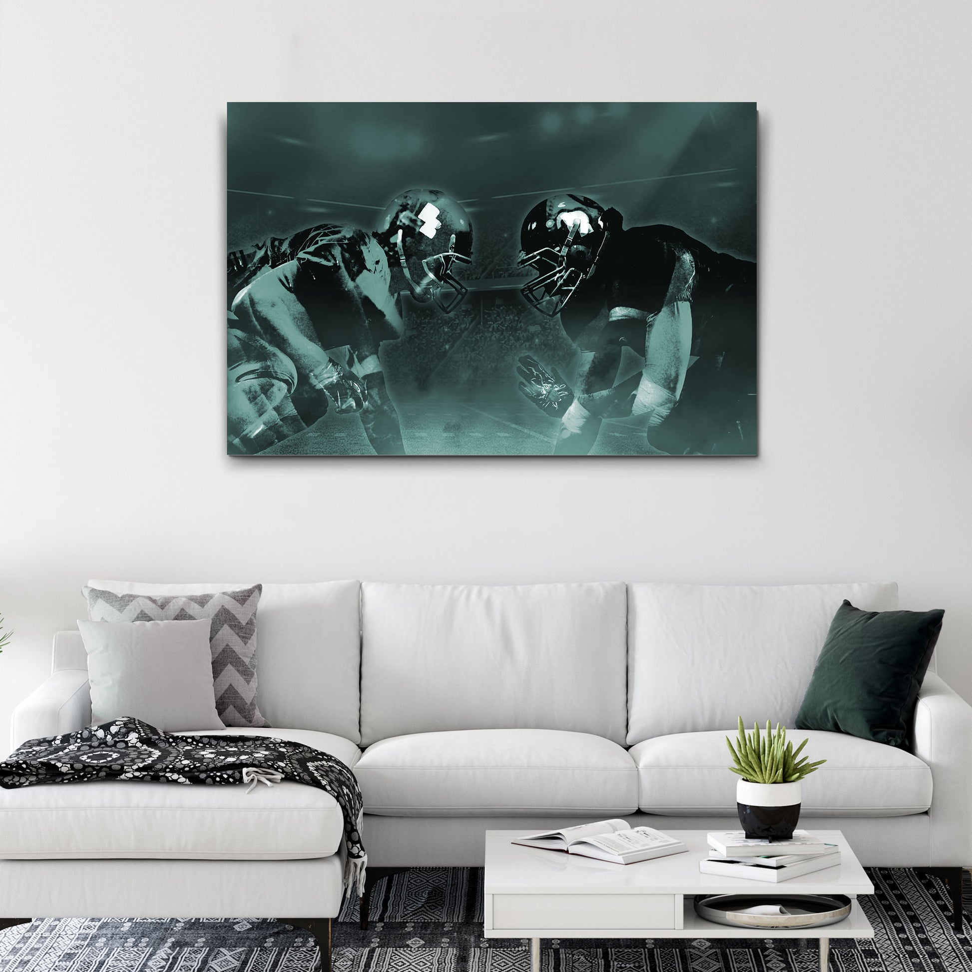 Football Clash Canvas Wall Art  - Image by Tailored Canvases