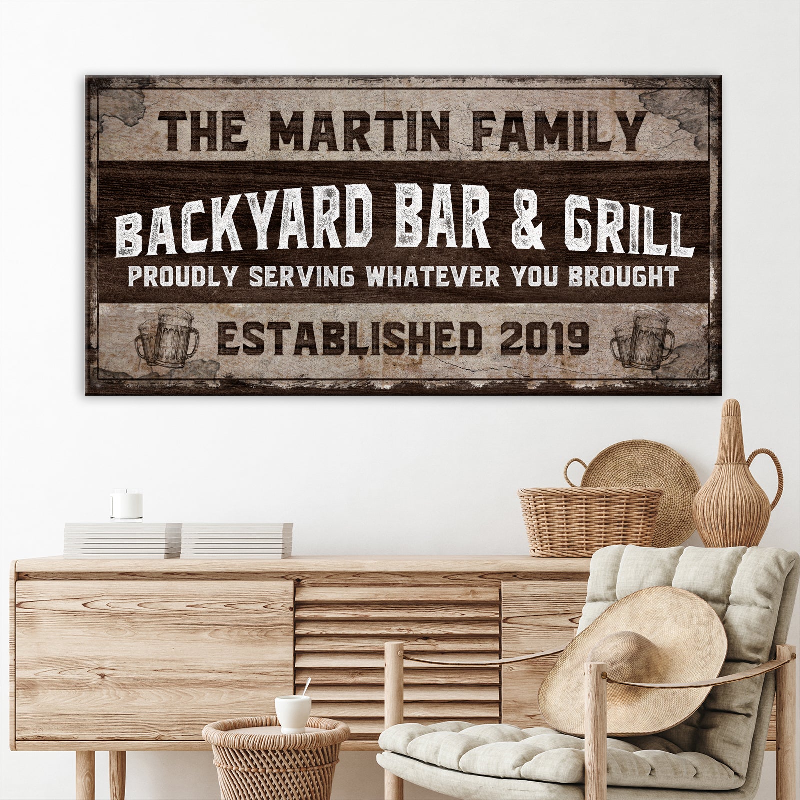 Backyard Bar & Grill Sign XI Style 2 - Image by Tailored Canvases