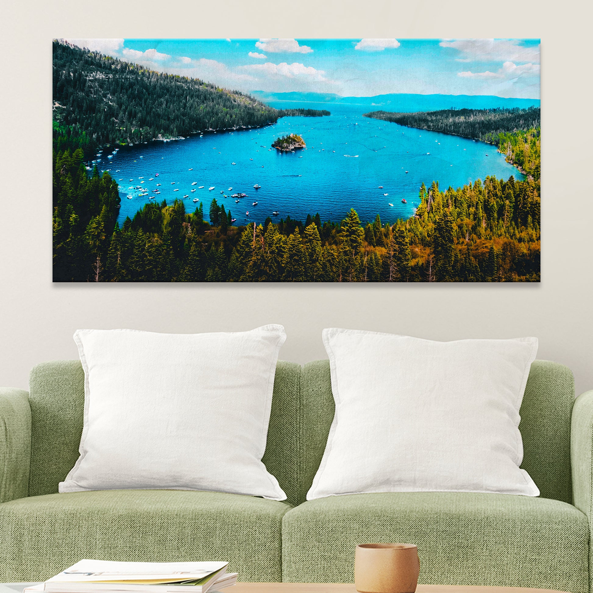 Emerald Bay State Park And Lake Tahoe Canvas Wall Art Style 2 - Image by Tailored Canvases