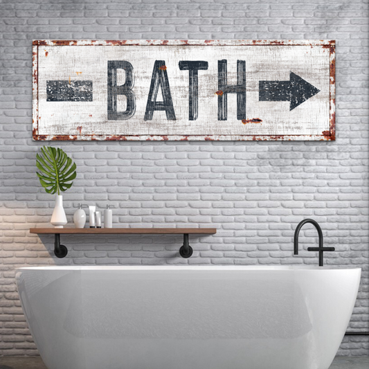 Bath Arrow Sign Style 2 - Image by Tailored Canvases