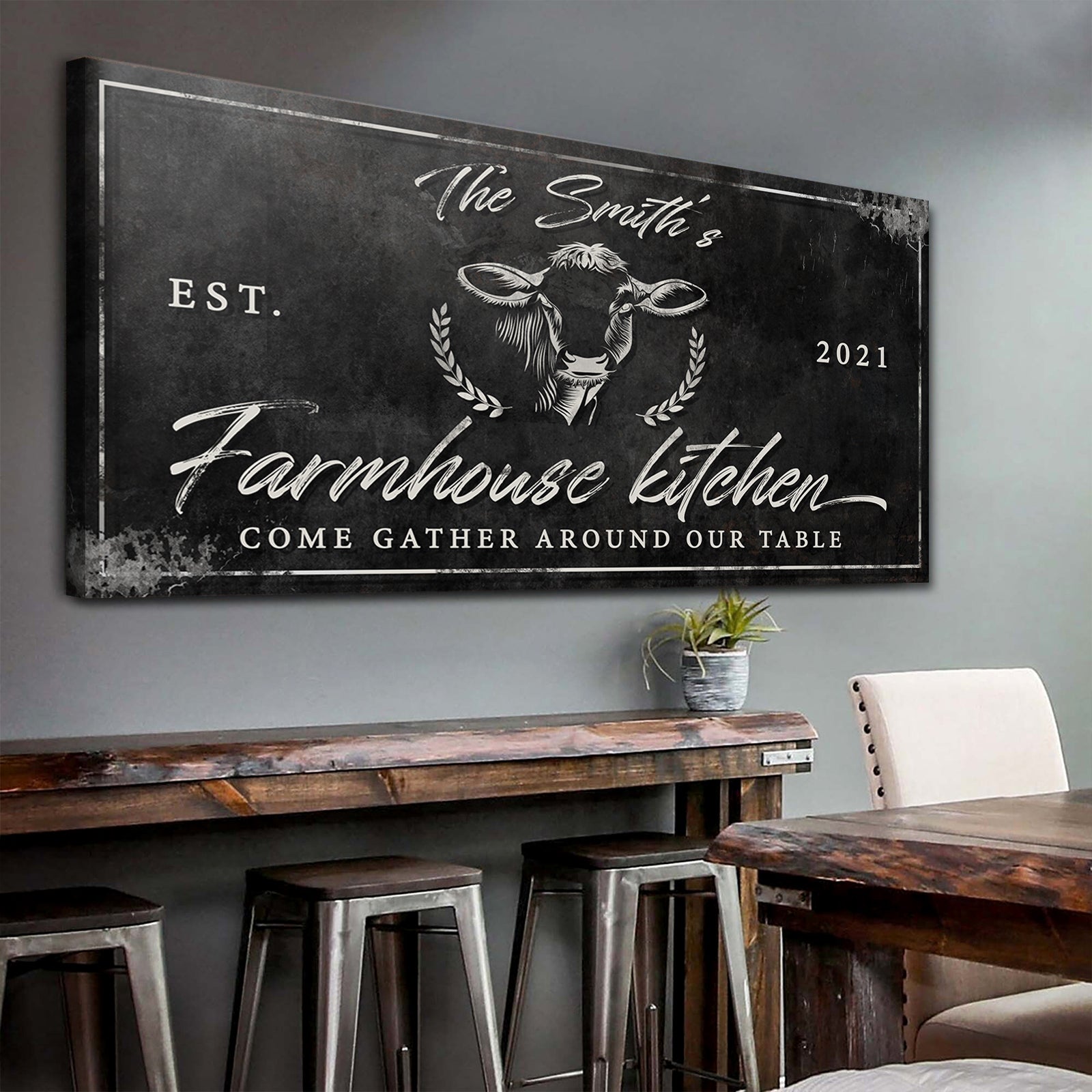 Farmhouse Kitchen Sign Style 2 - Image by Tailored Canvases