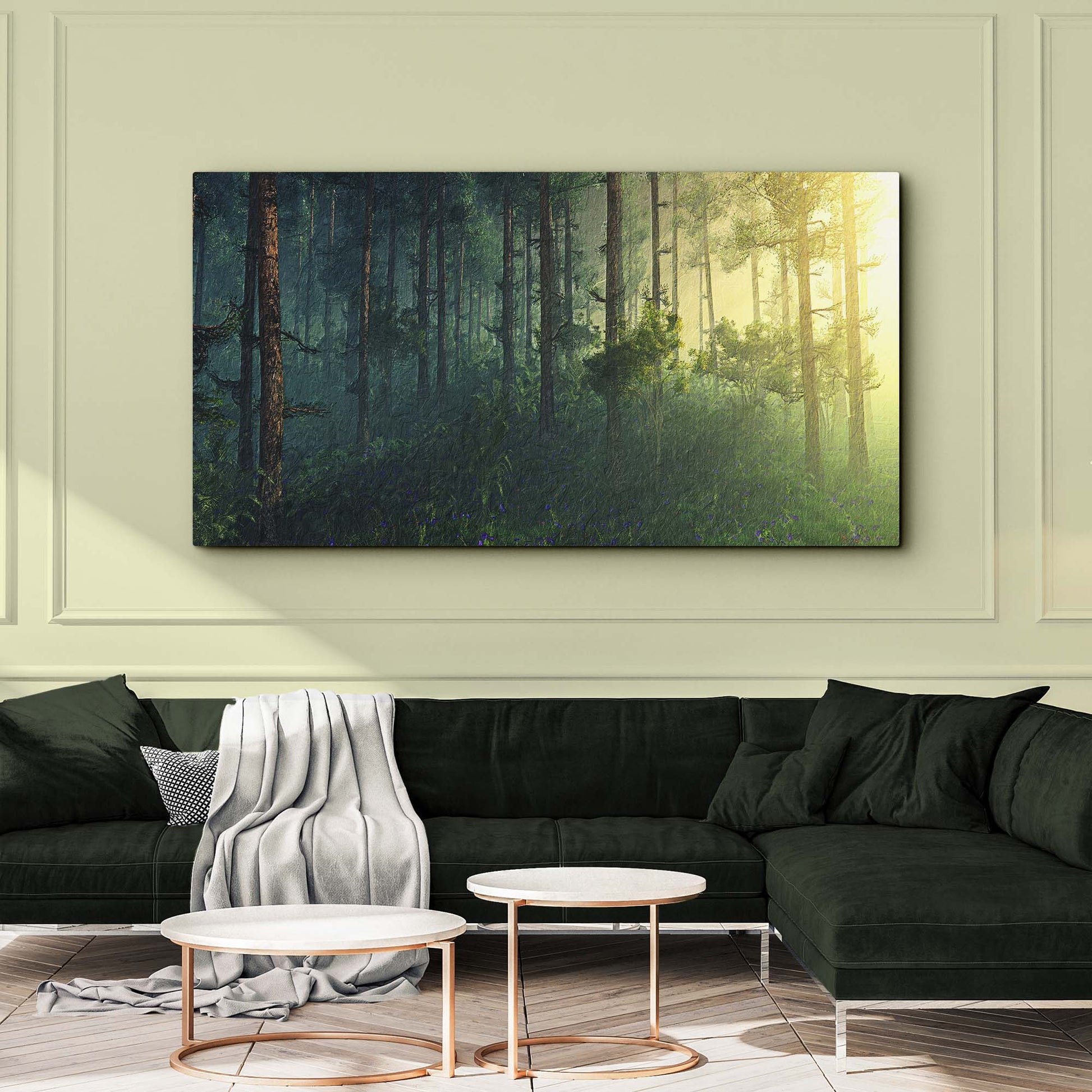 Foggy Forest Wash Out Canvas Wall Art Style 2 - Image by Tailored Canvases