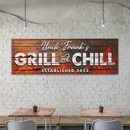 Grill And Chill Sign II - Image by Tailored Canvases
