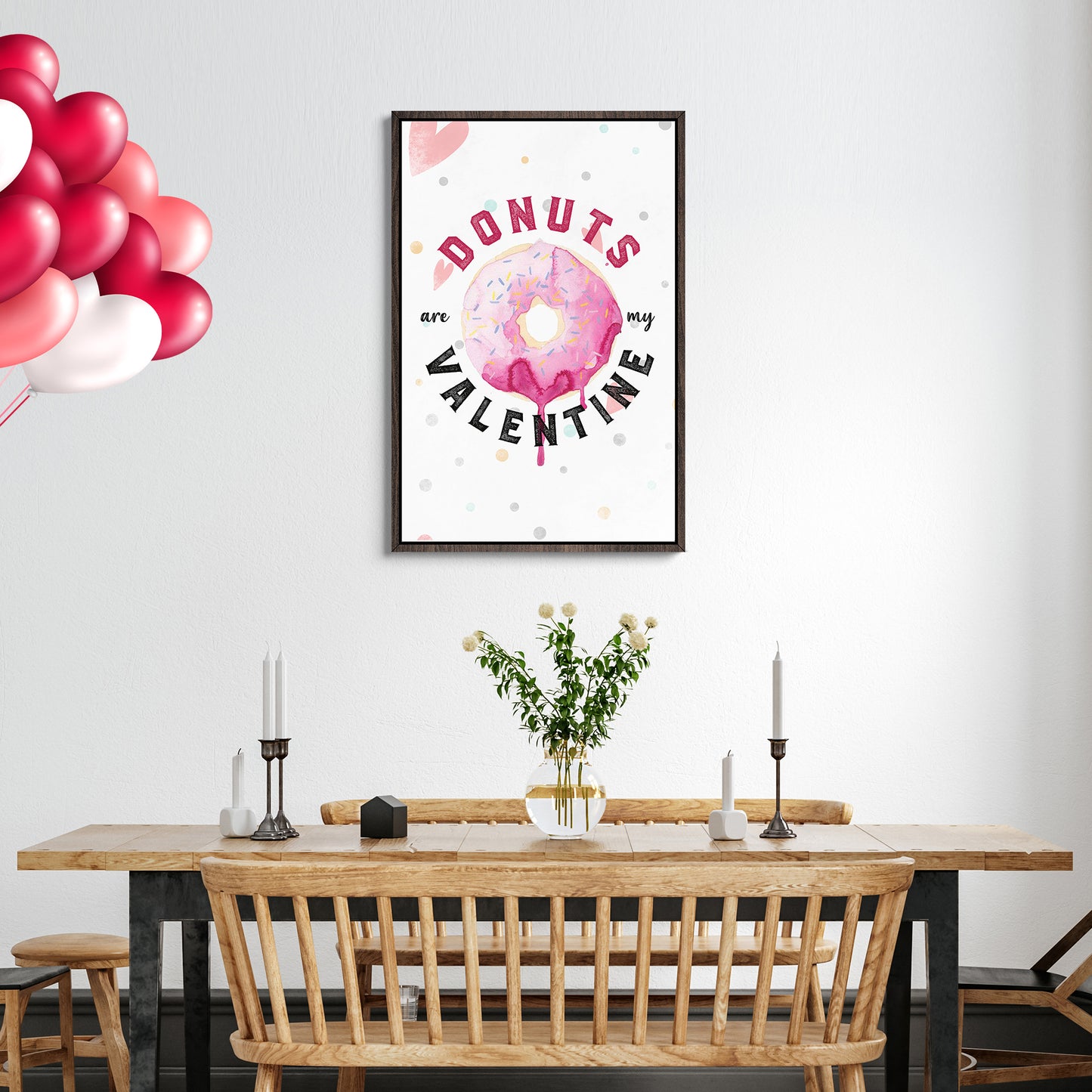 Donuts Are My Valentine Typography Sign- Image by Tailored Canvases