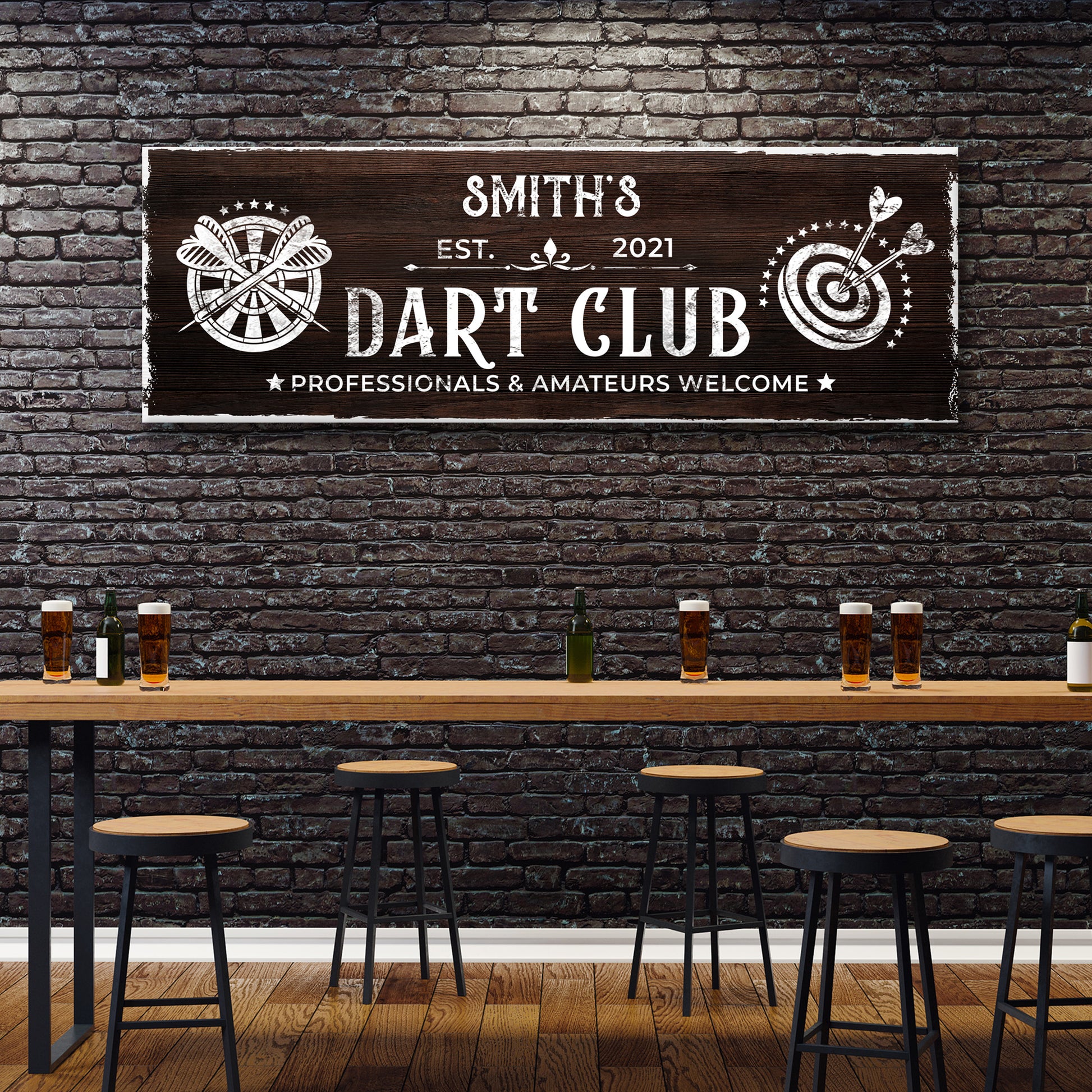Dart Club Sign II Style 2 - Image by Tailored Canvases