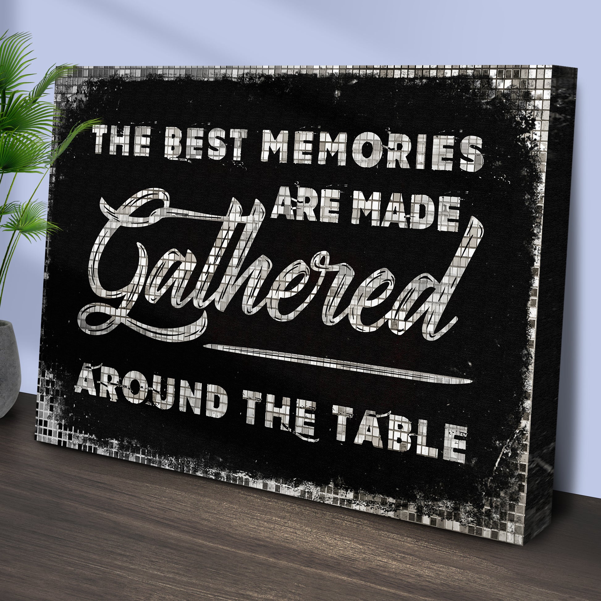 Friends And Family Gather Here Sign II Style 2 - Image by Tailored Canvases