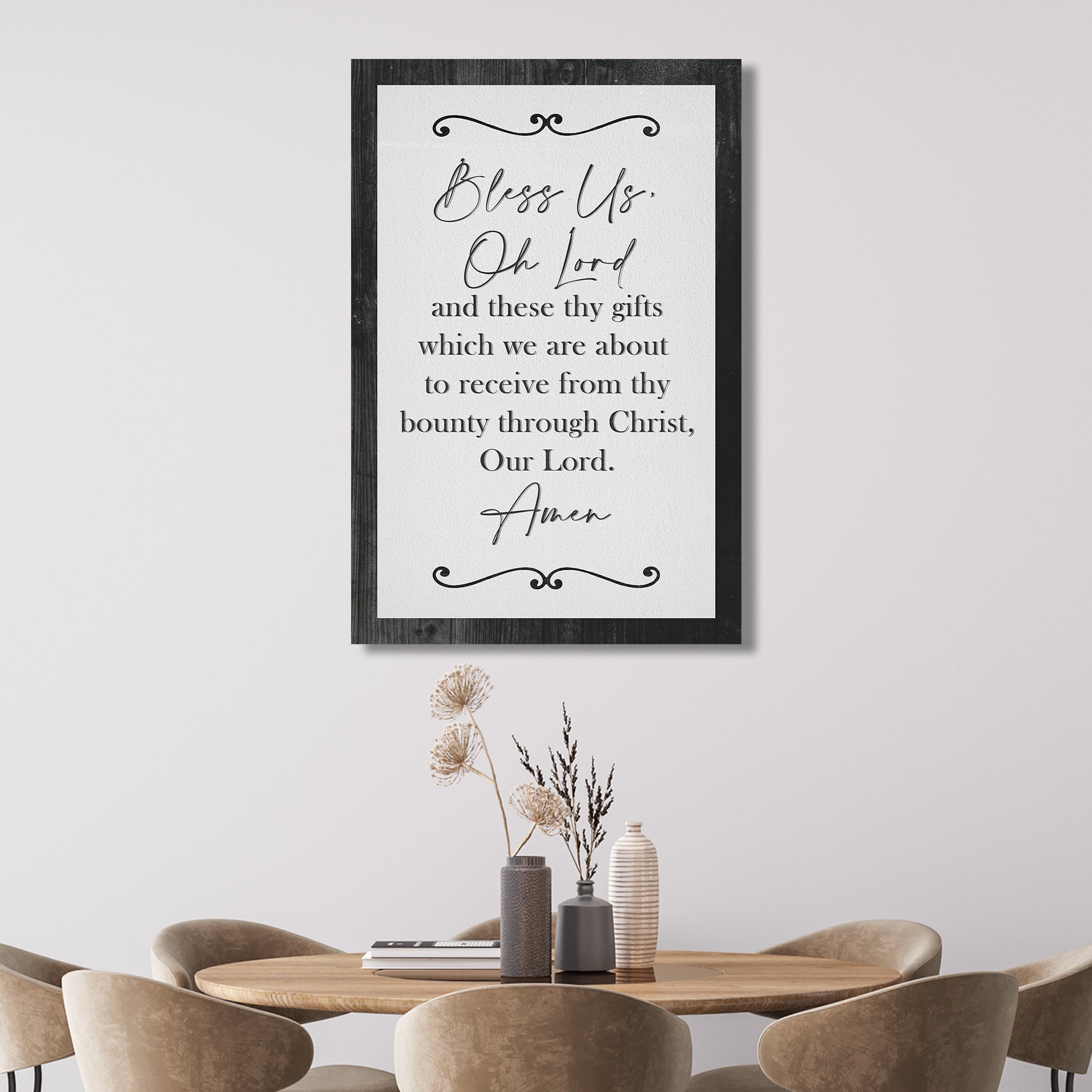 Bless Us Oh Lord And These Thy Gifts Sign VI - Image by Tailored Canvases