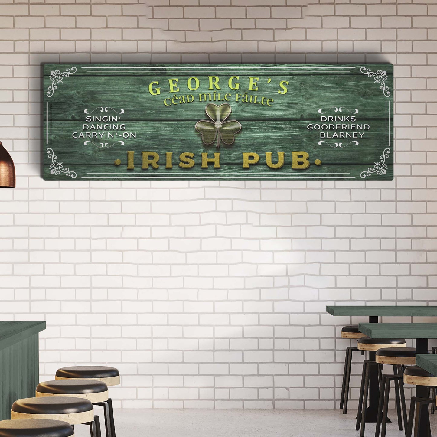 Irish Pub Sign | Customizable Canvas Style 2 - Image by Tailored Canvases