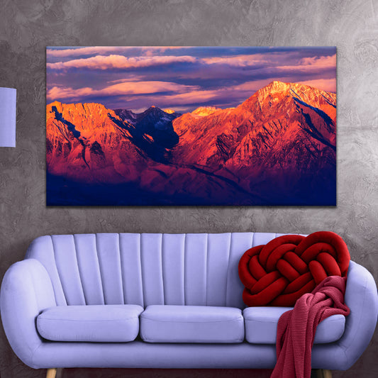 Sunset Mountain Range Canvas Wall Art - Image by Tailored Canvases