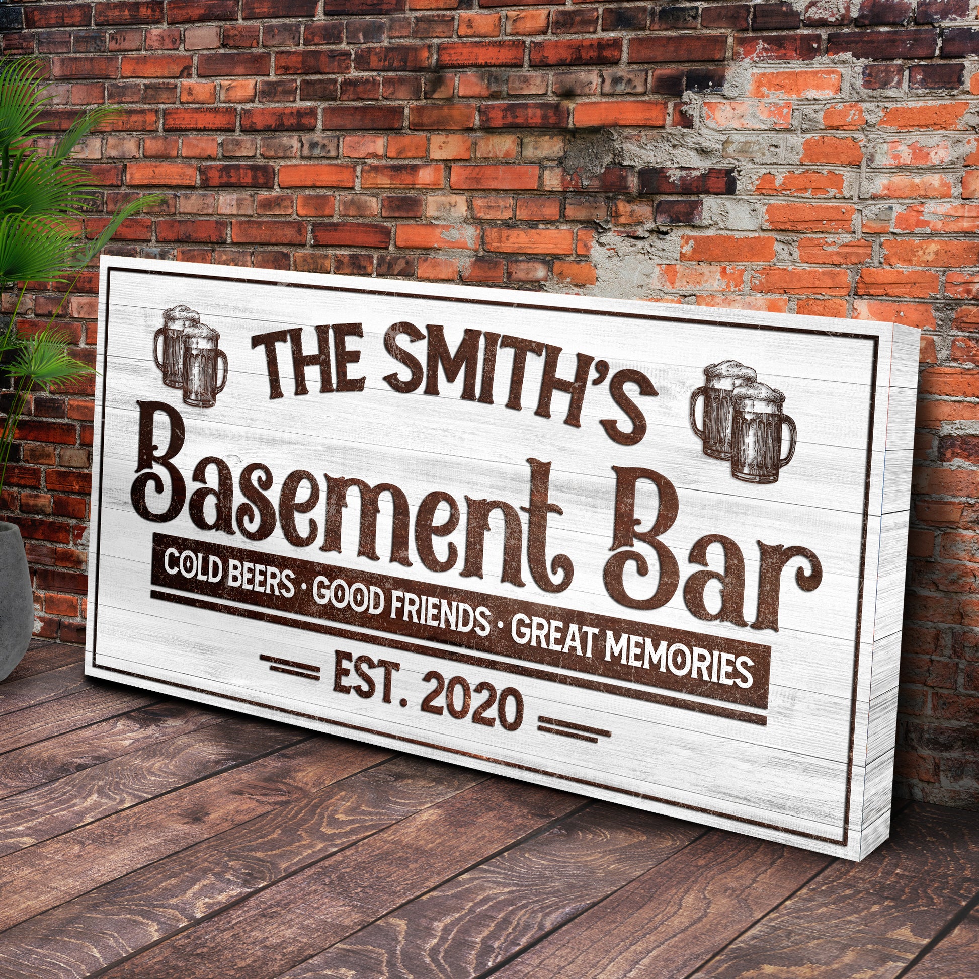 Family Basement Bar Sign Style 2  - Image by Tailored Canvases