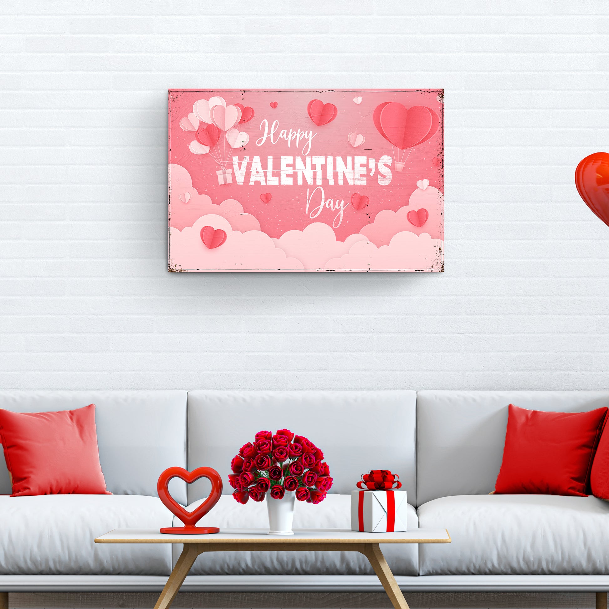 Valentine Hot Air Balloon Love Sign - Image by Tailored Canvases
