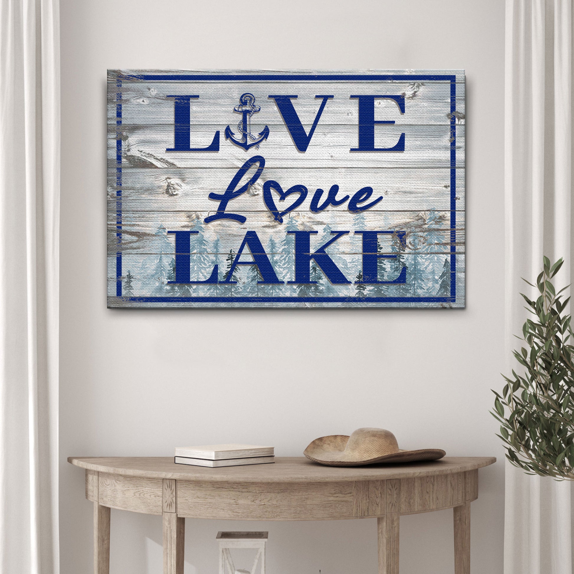 Live Love Lake Sign Style 2 - Image by Tailored Canvases