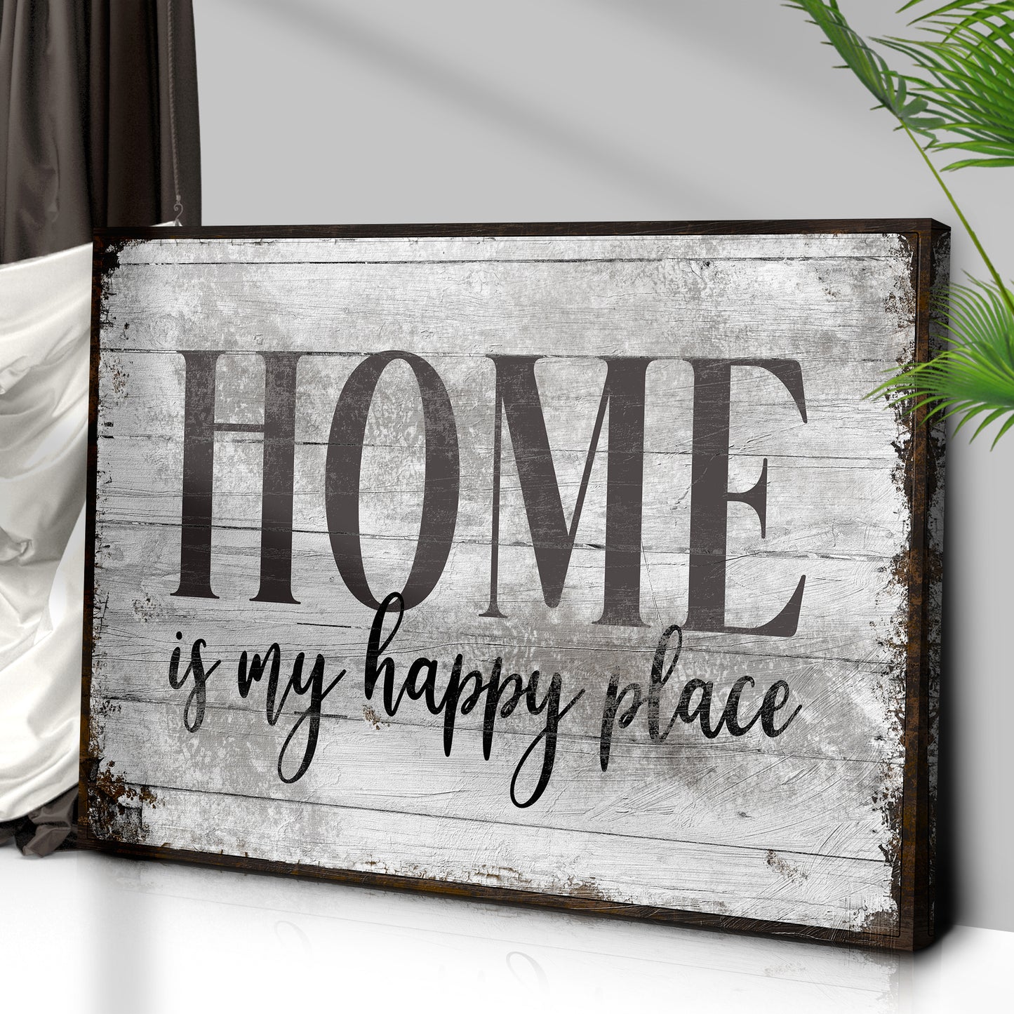 Home Is My Happy Place Sign III Style 2 - Image by Tailored Canvases