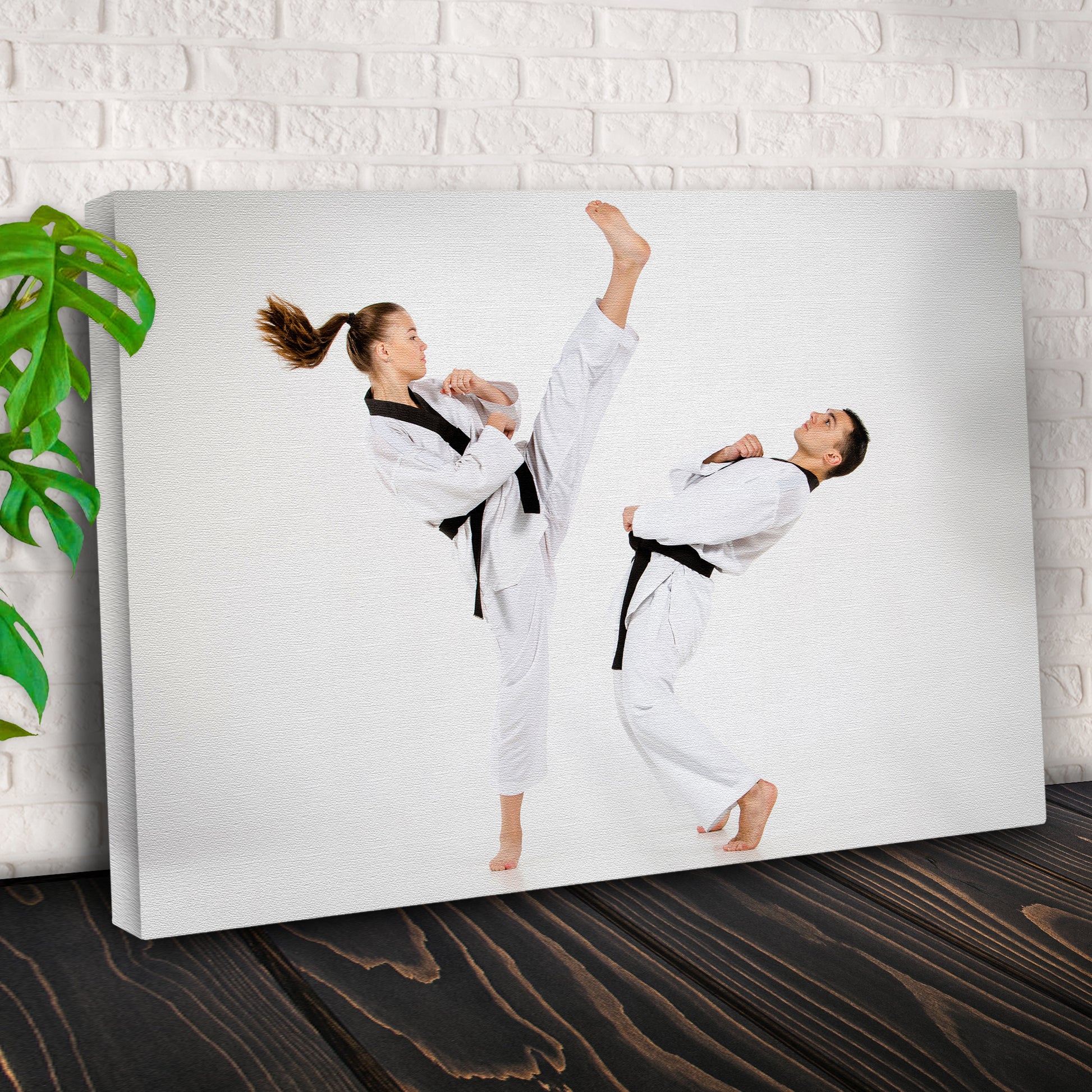 Taekwondo Kick Canvas Wall Art Style 2 - Image by Tailored Canvases