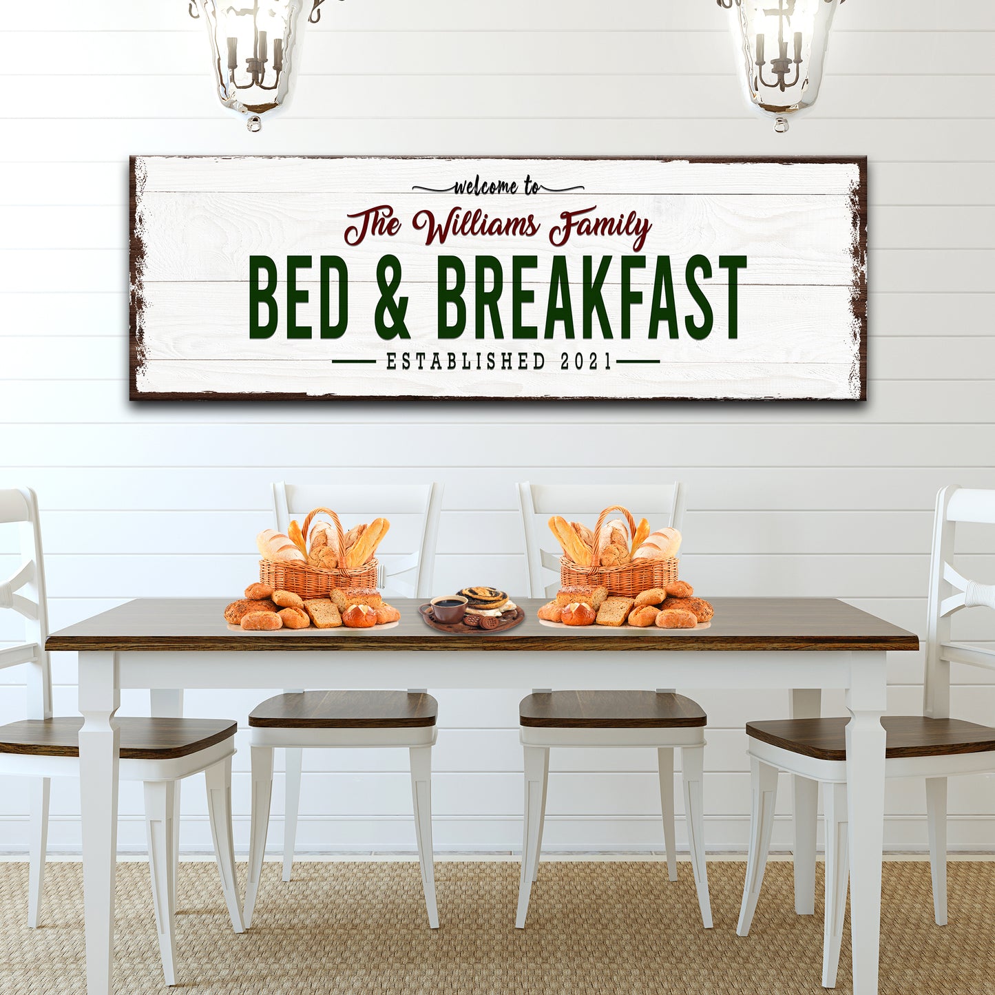 Welcome Bed And Breakfast Sign | Customizable Canvas Style 2 - Image by Tailored Canvases