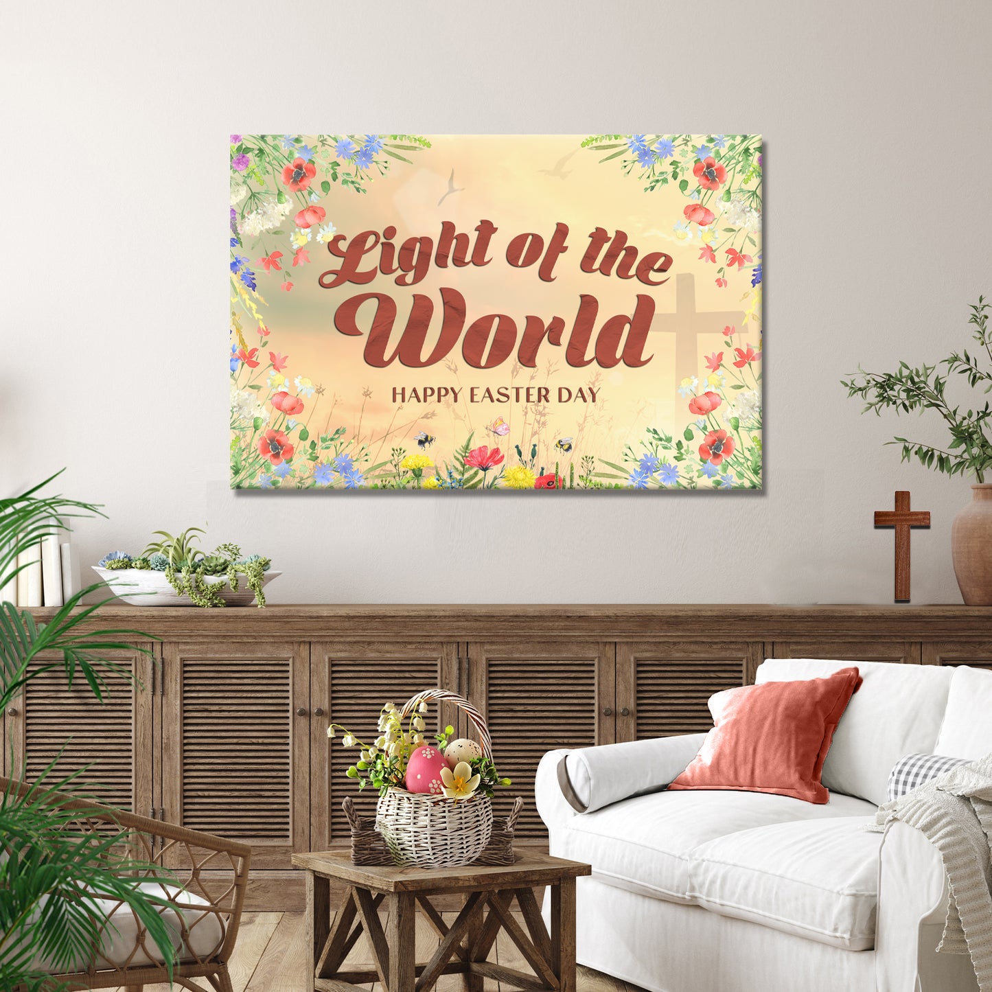 Easter Light Of The World Sign - Image by Tailored Canvases