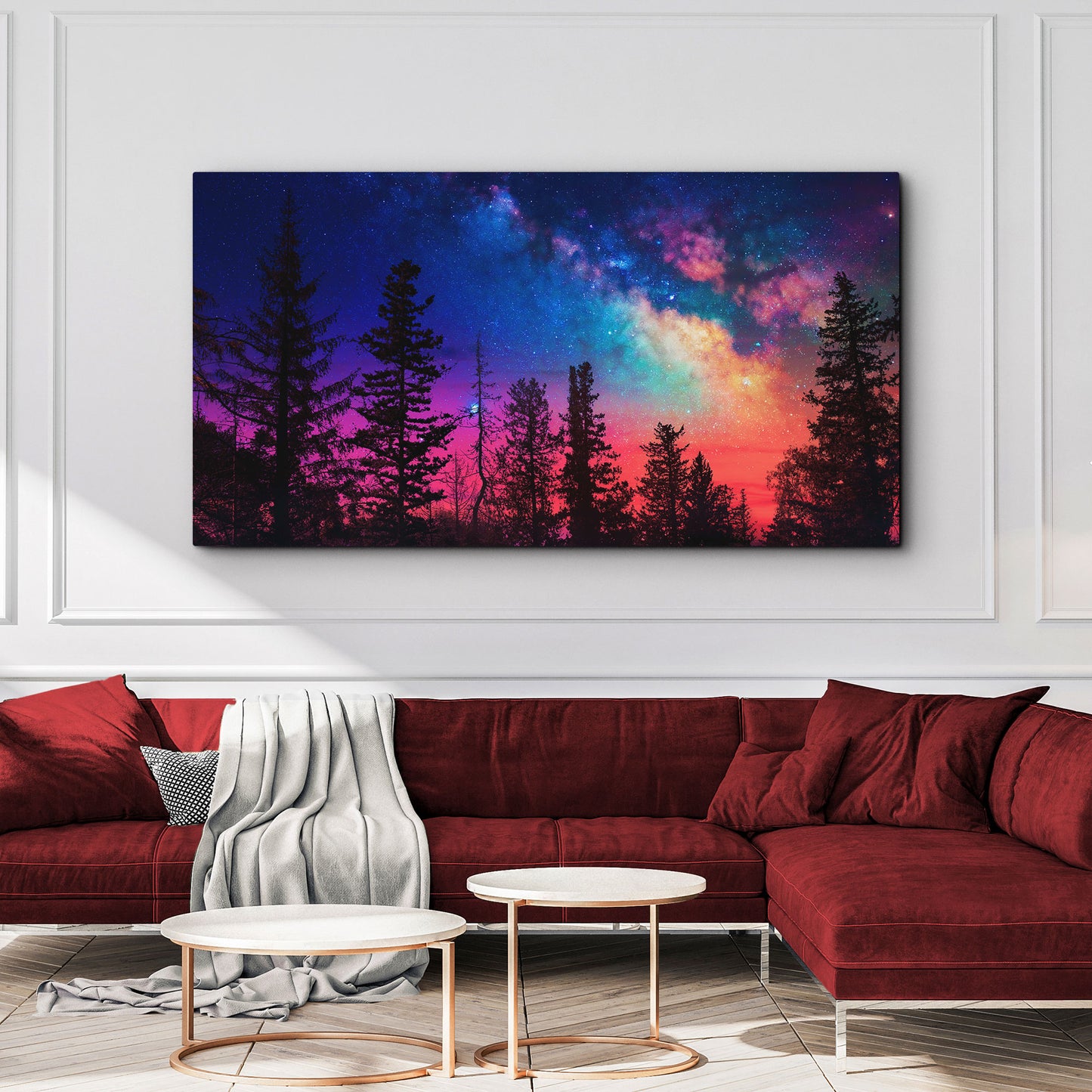 Milky Way At Night Canvas Wall Art Style 2 - Image by Tailored Canvases