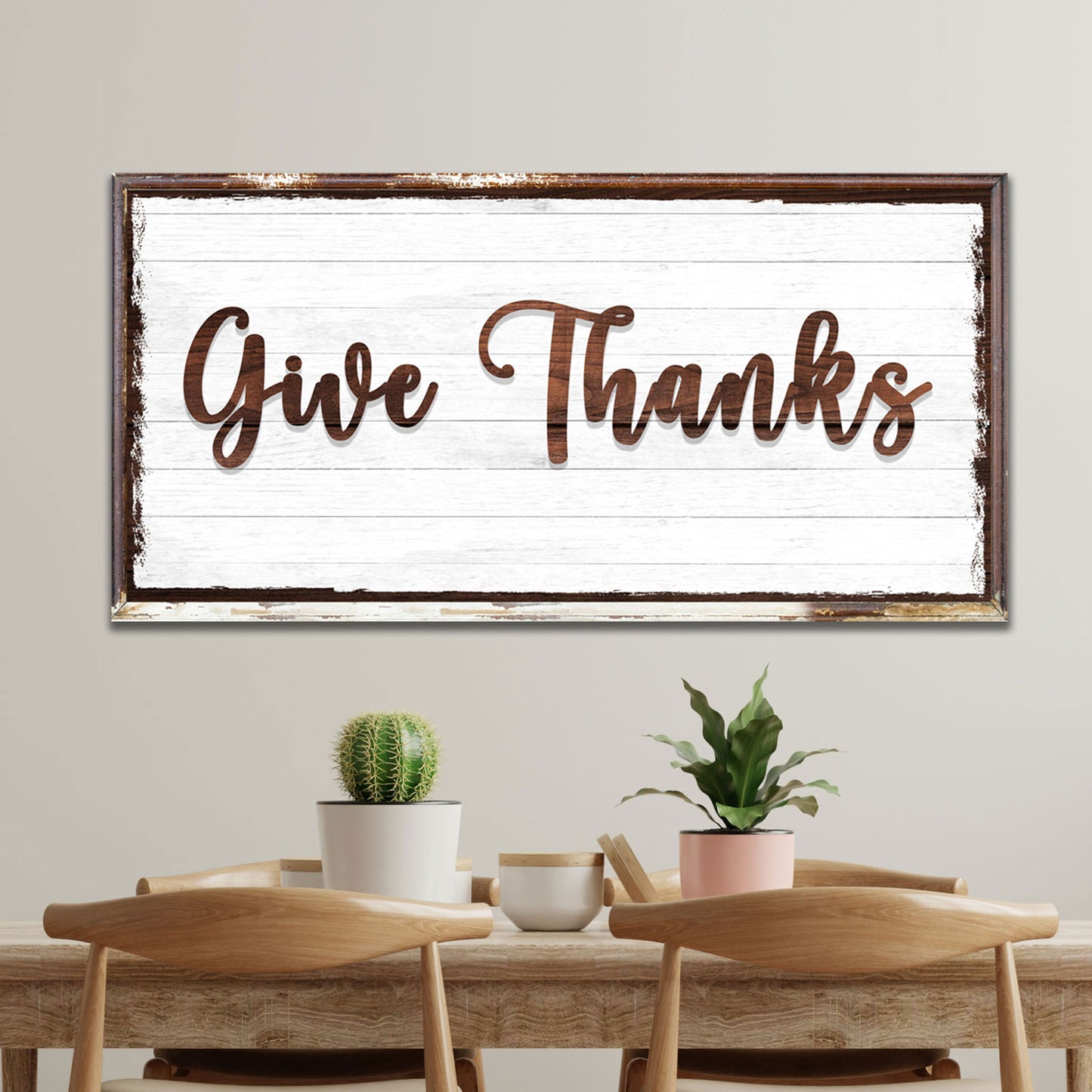 Give Thanks Sign Style 1 - Image by Tailored Canvases