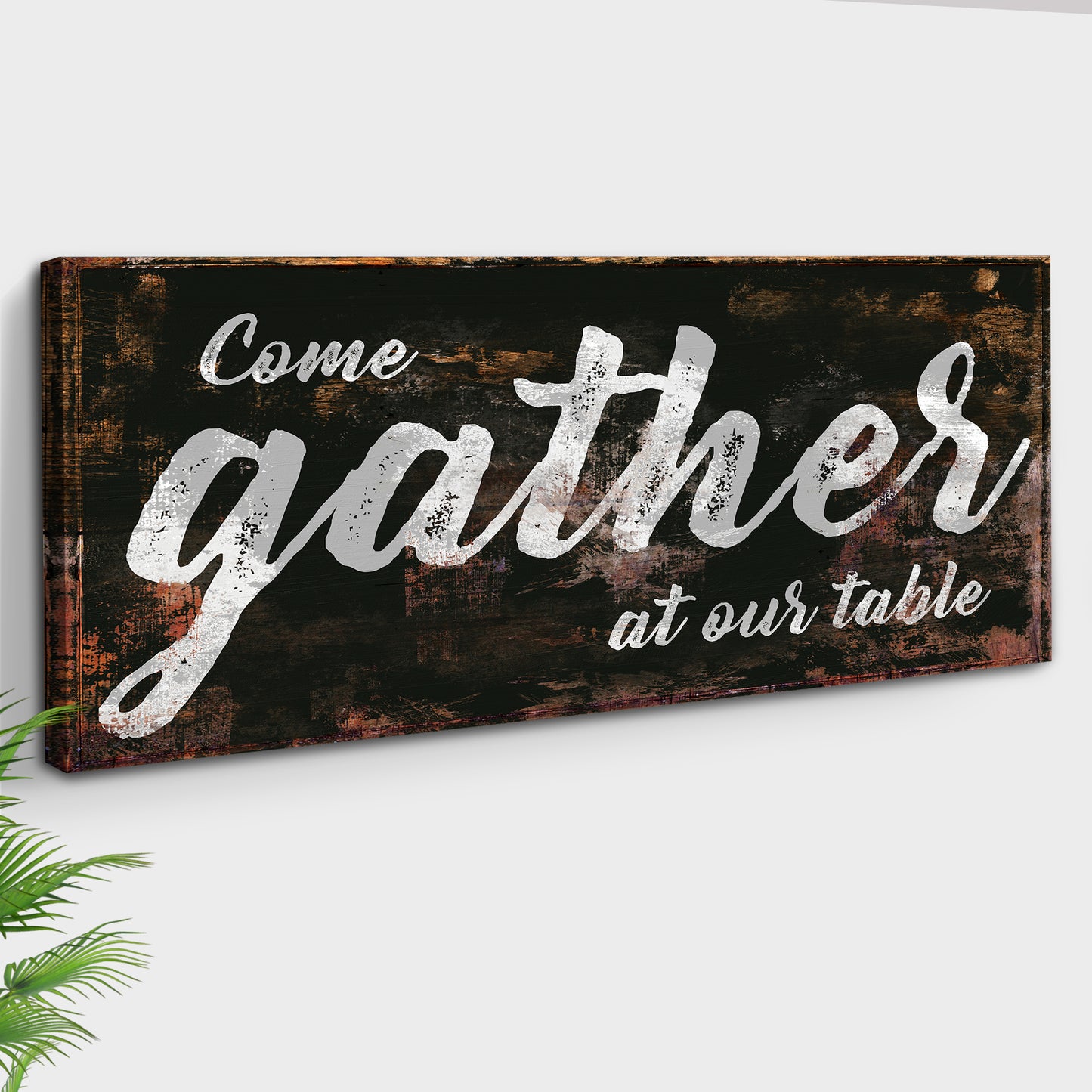 Gather Here With Grateful Hearts Sign II Style 2 - Image by Tailored Canvases