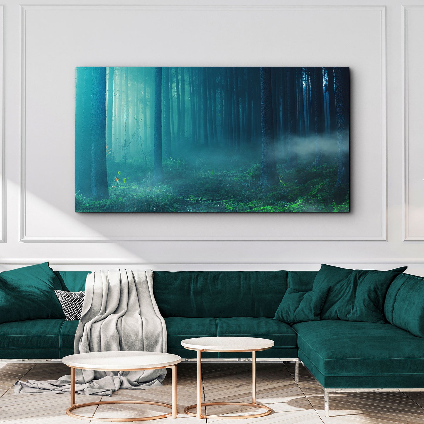 Into The Foggy Forest Canvas Wall Art Style 2 - Image by Tailored Canvases