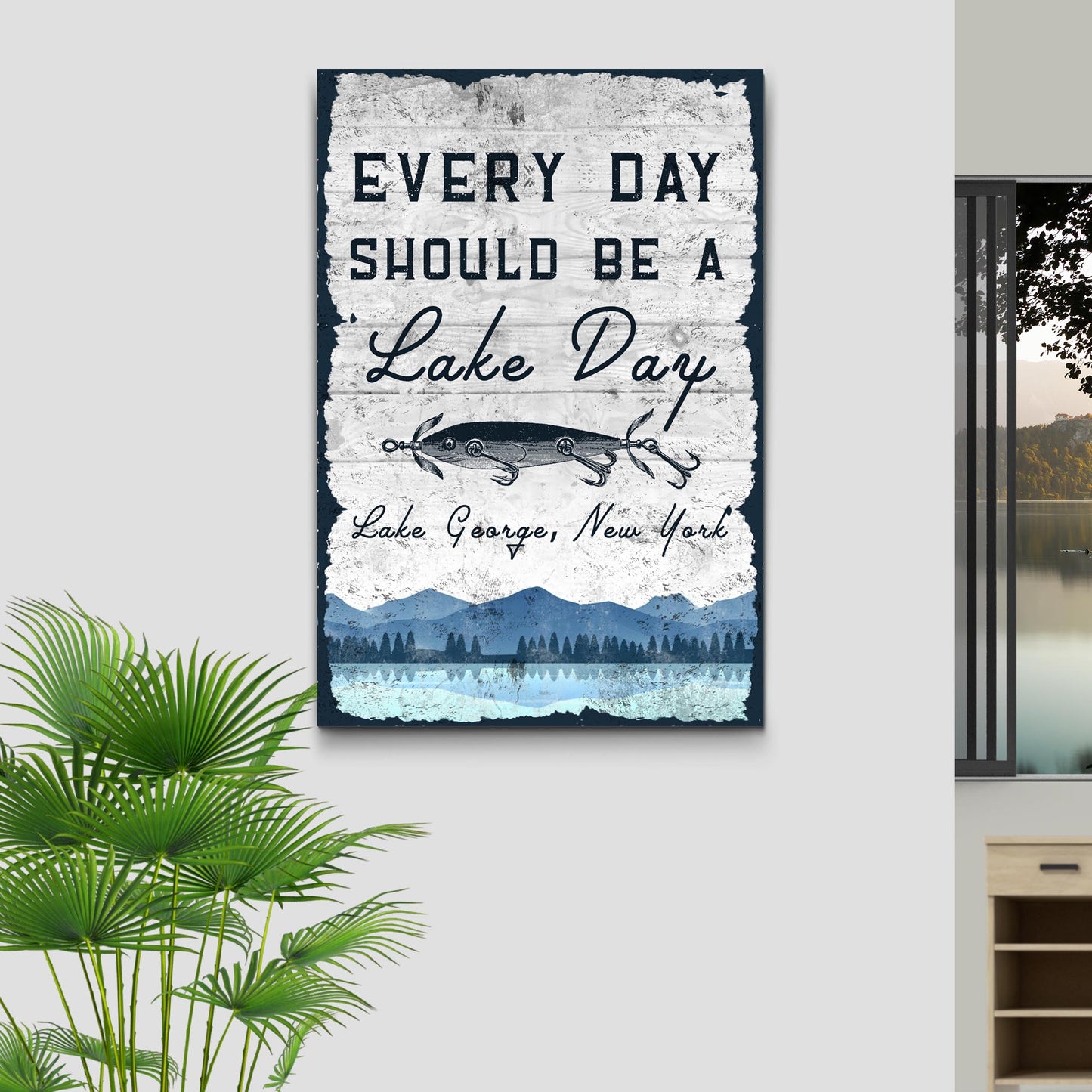 Every Day Should Be A Lake Day Sign Style 1 - Image by Tailored Canvases