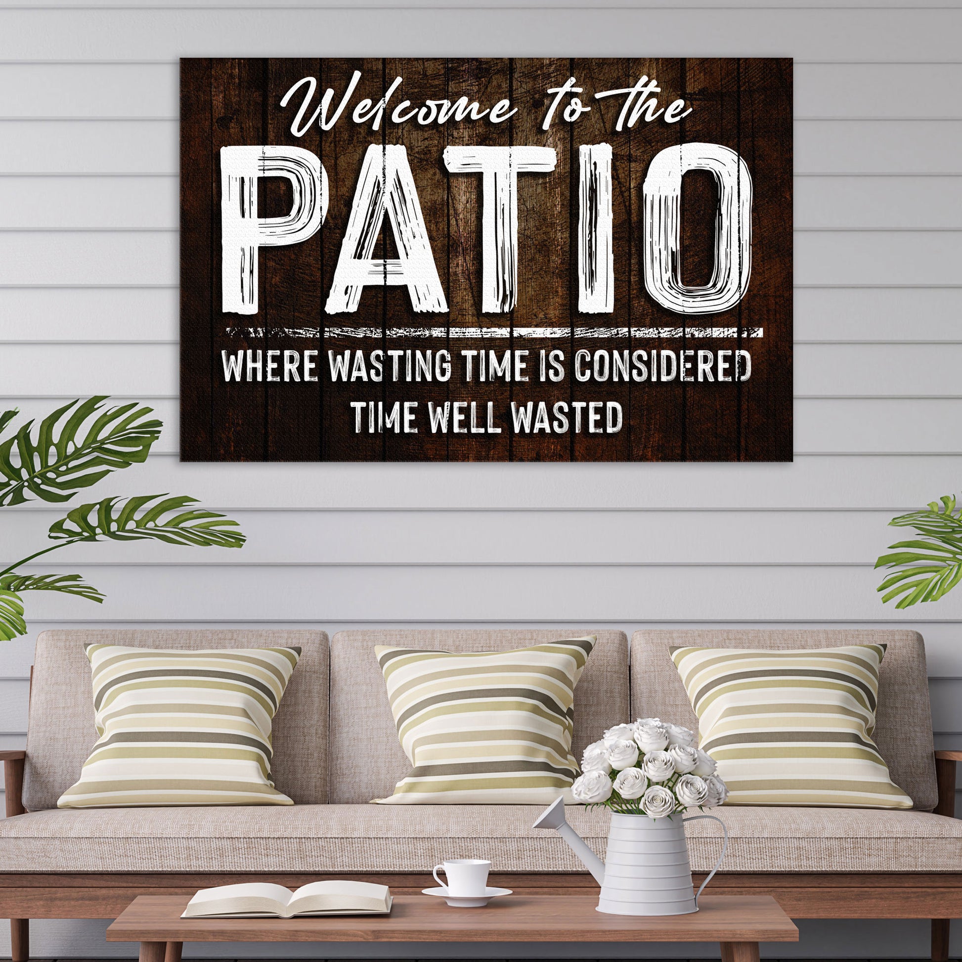 Welcome To The Patio Sign - Image by Tailored Canvases