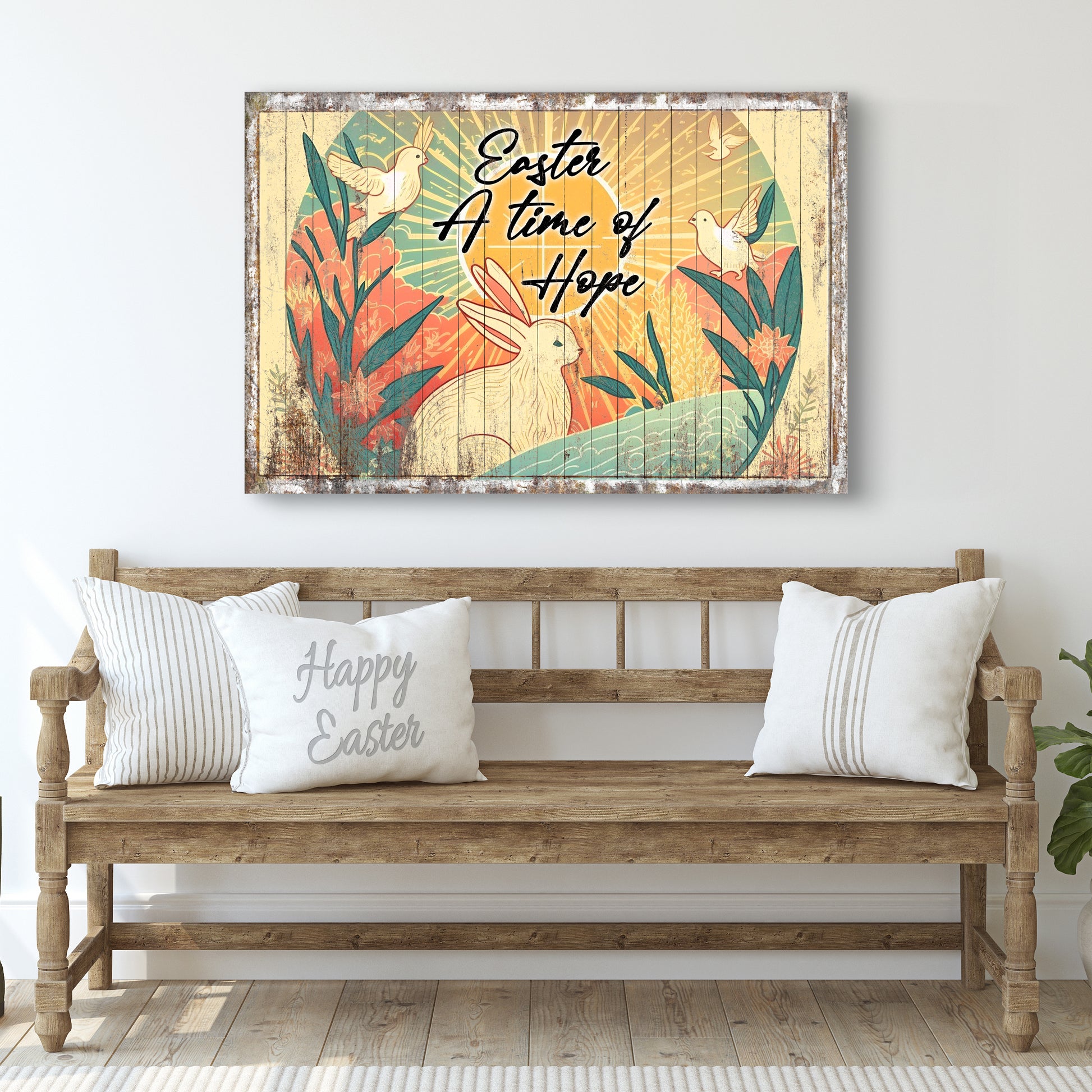 Easter A Time Of Hope Sign  - Image by Tailored Canvases