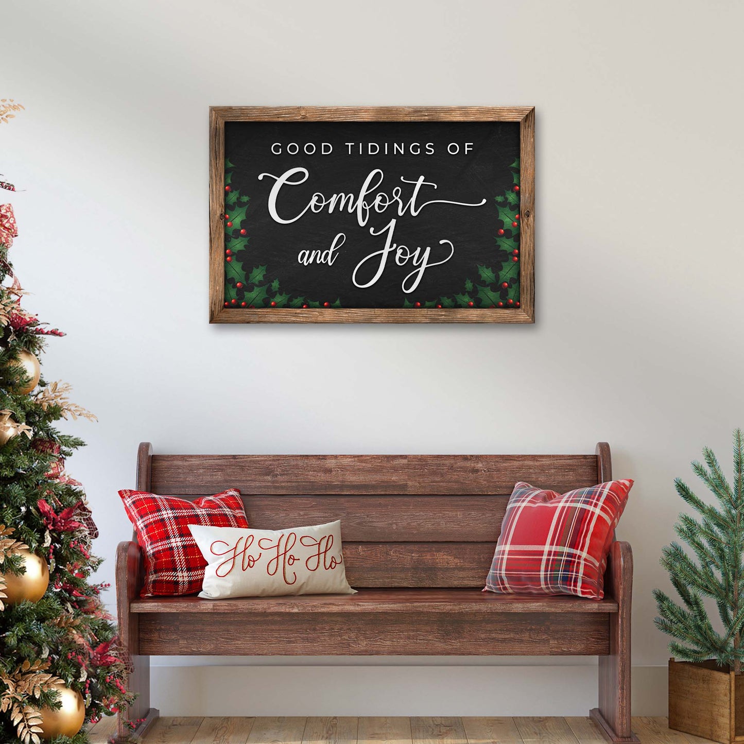 Good Tidings Christmas Sign  - Image by Tailored Canvases