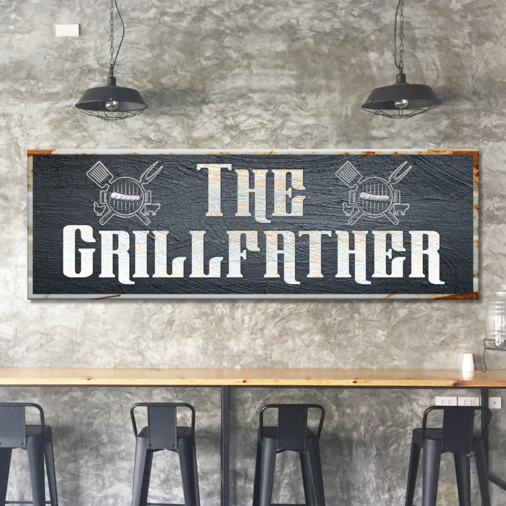 The Grillfather Sign Style 1 - Image by Tailored Canvases