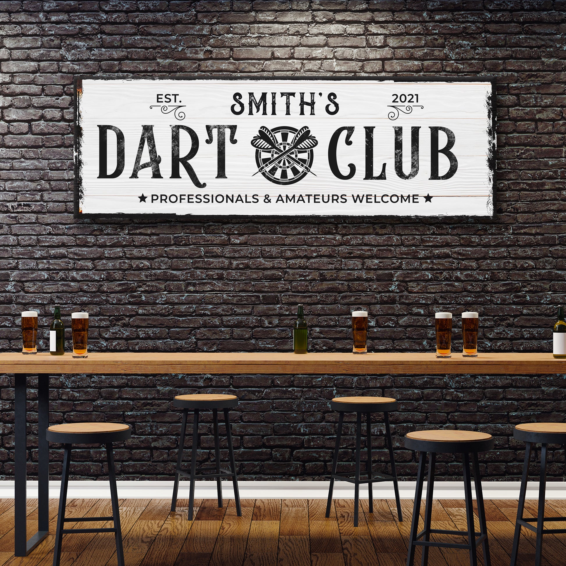 Dart Club Sign II Style 3 - Image by Tailored Canvases