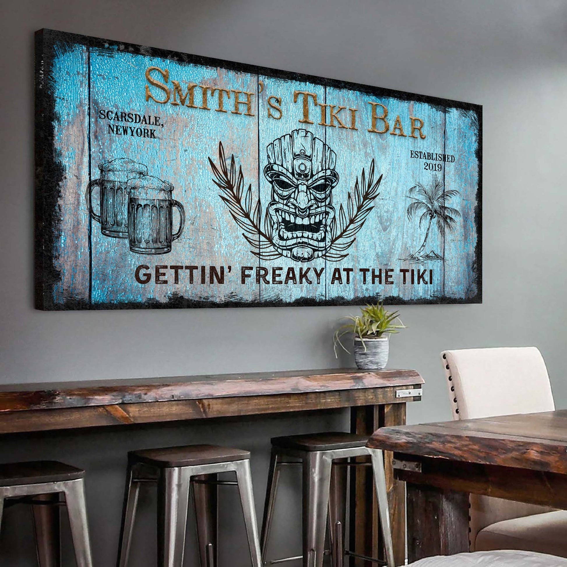 Tiki Bar Sign II Style 3 - Image by Tailored Canvases