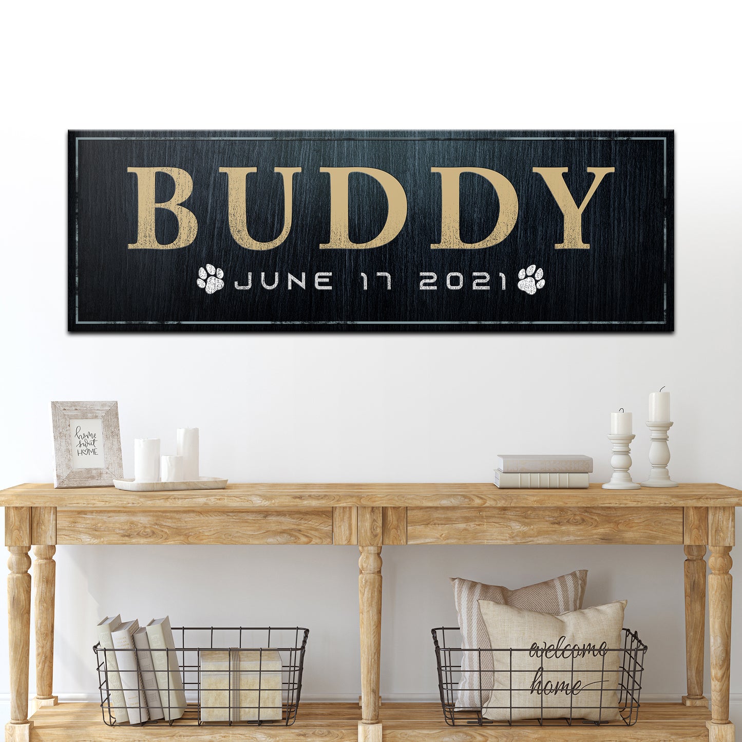 Pet Name Sign Style 1 - Image by Tailored Canvases