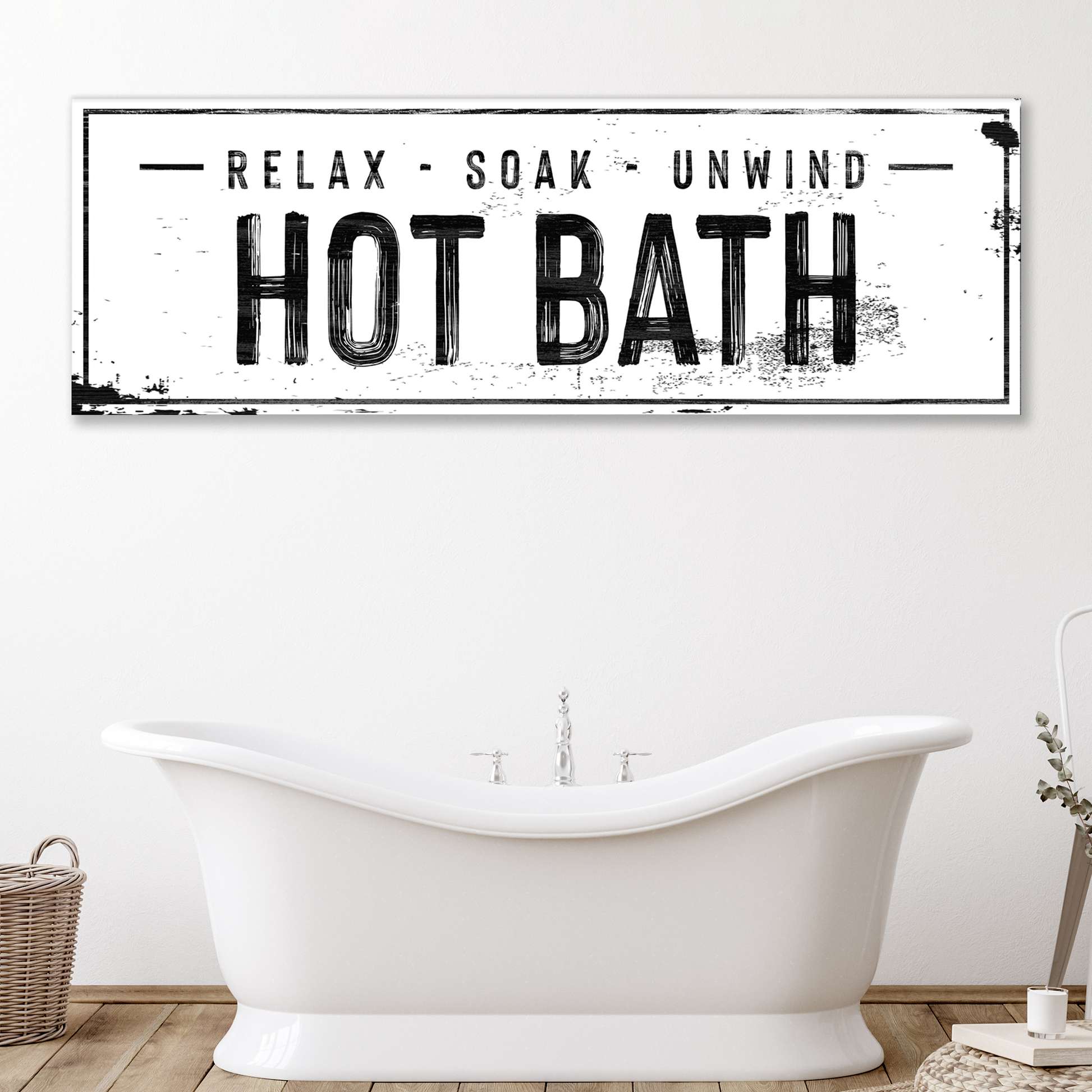 Hot Bath Sign Style 3 - Image by Tailored Canvases