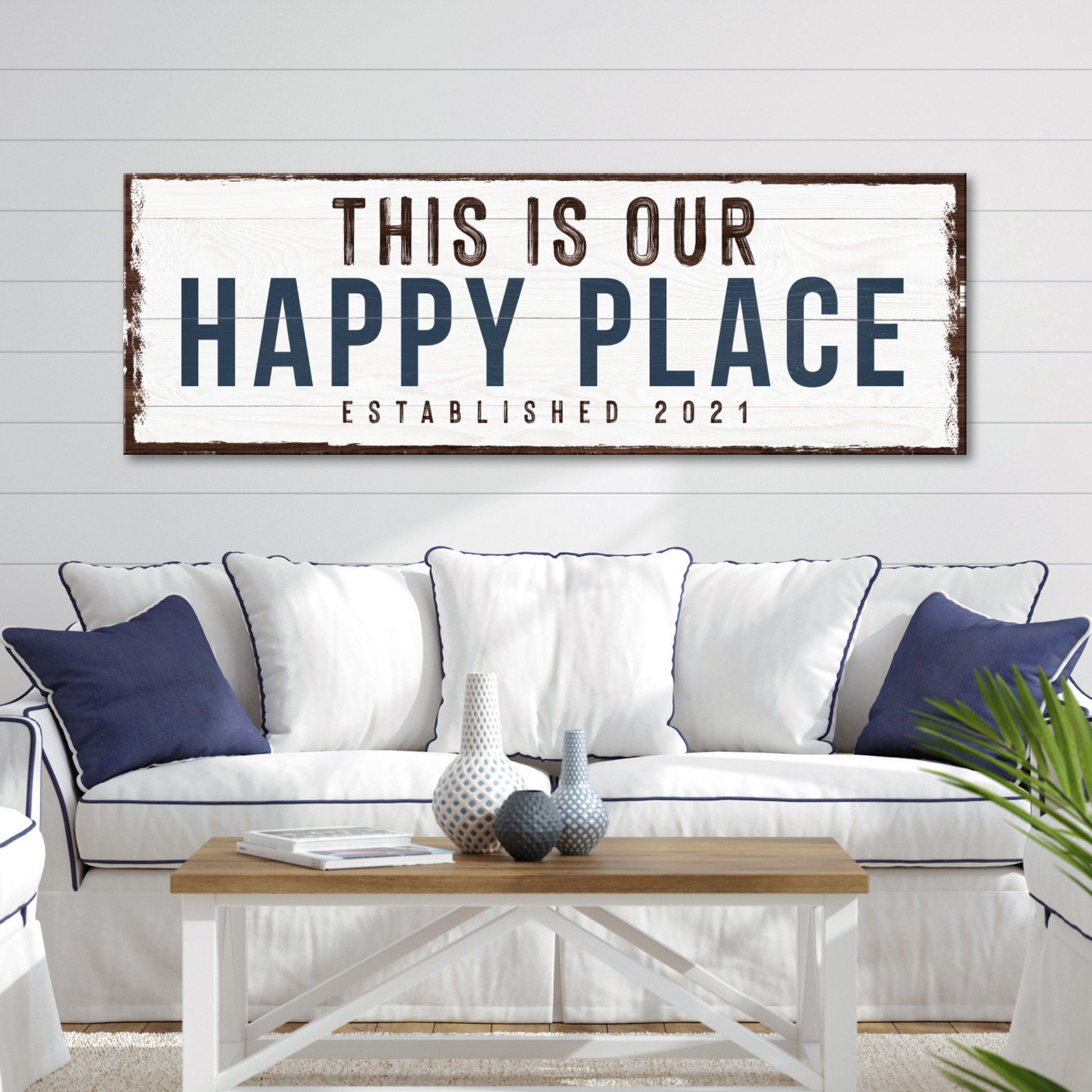 This is Our Happy Place Sign Established 2021 - Image by Tailored Canvases