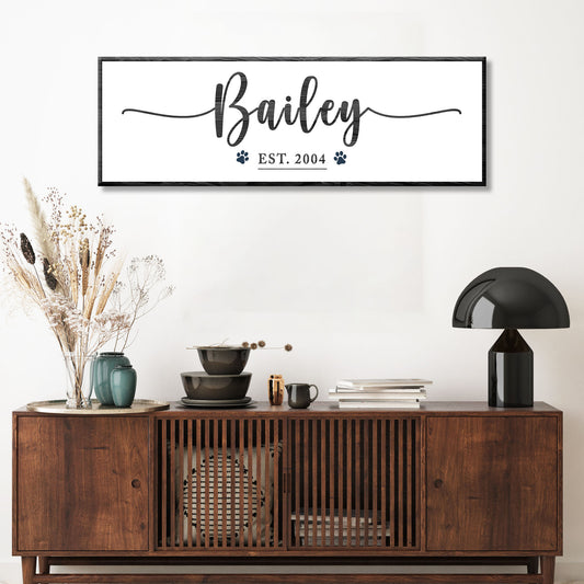 Pet Name Sign II Style 3 - Image by Tailored Canvases
