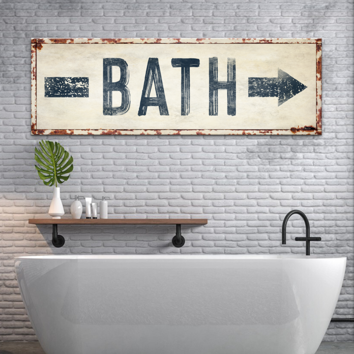 Bath Arrow Sign Style 3 - Image by Tailored Canvases