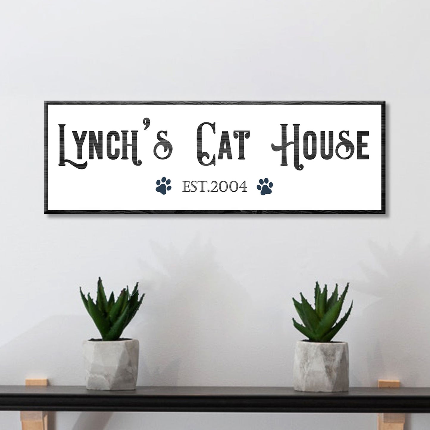 Cat House Sign Style 3 - Image by Tailored Canvases