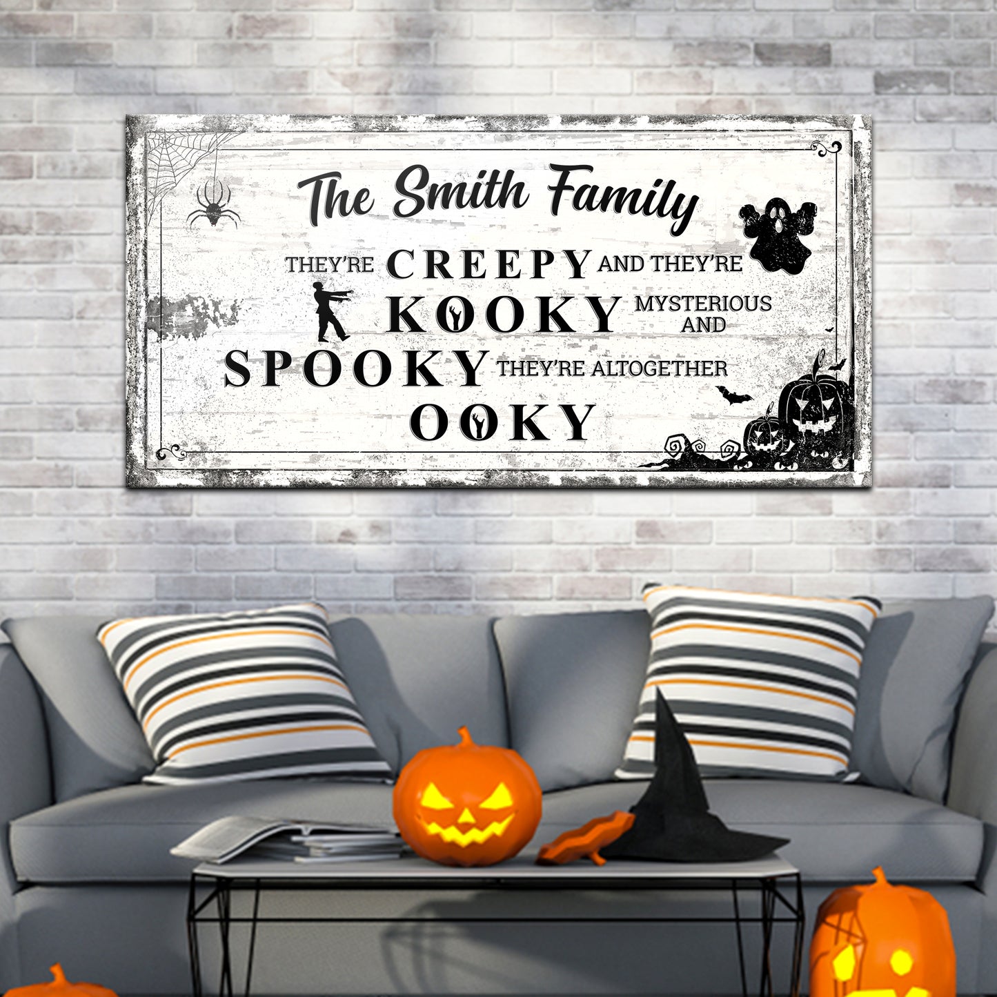 Family Halloween Sign Style 3 - Image by Tailored Canvases