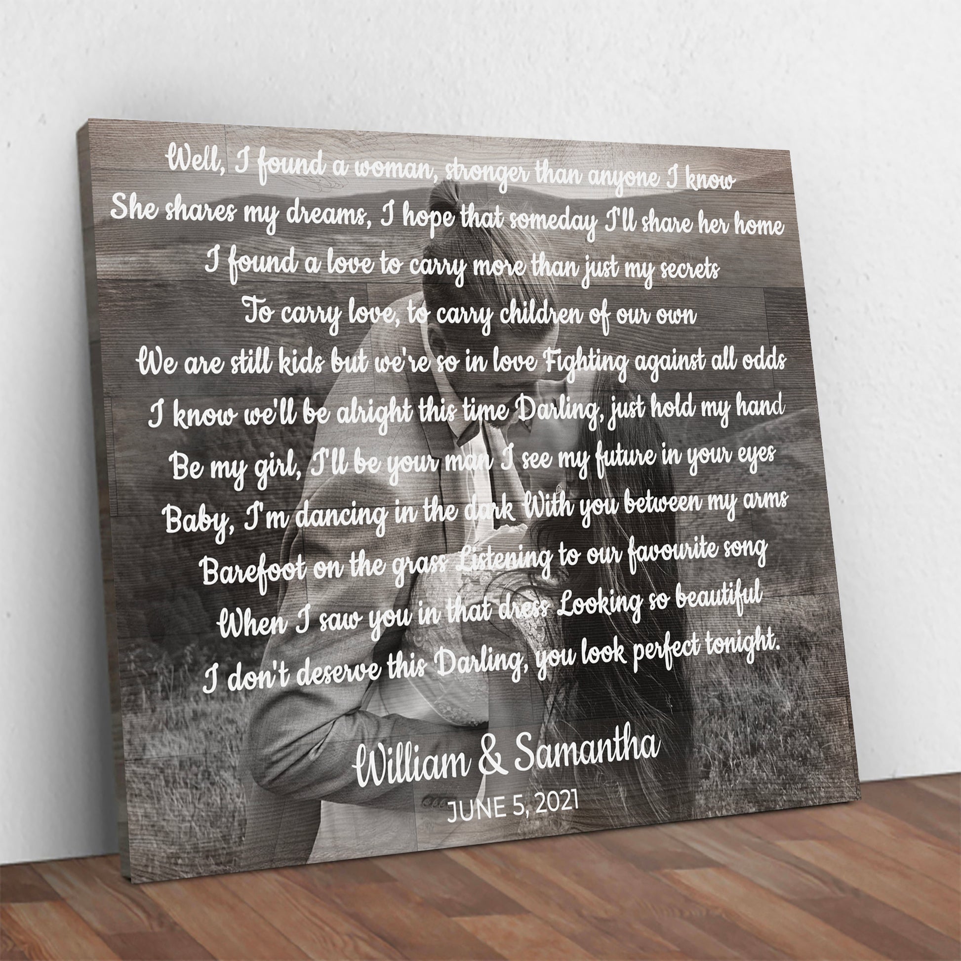 Wedding Song Sign Style 3 - Image by Tailored Canvases