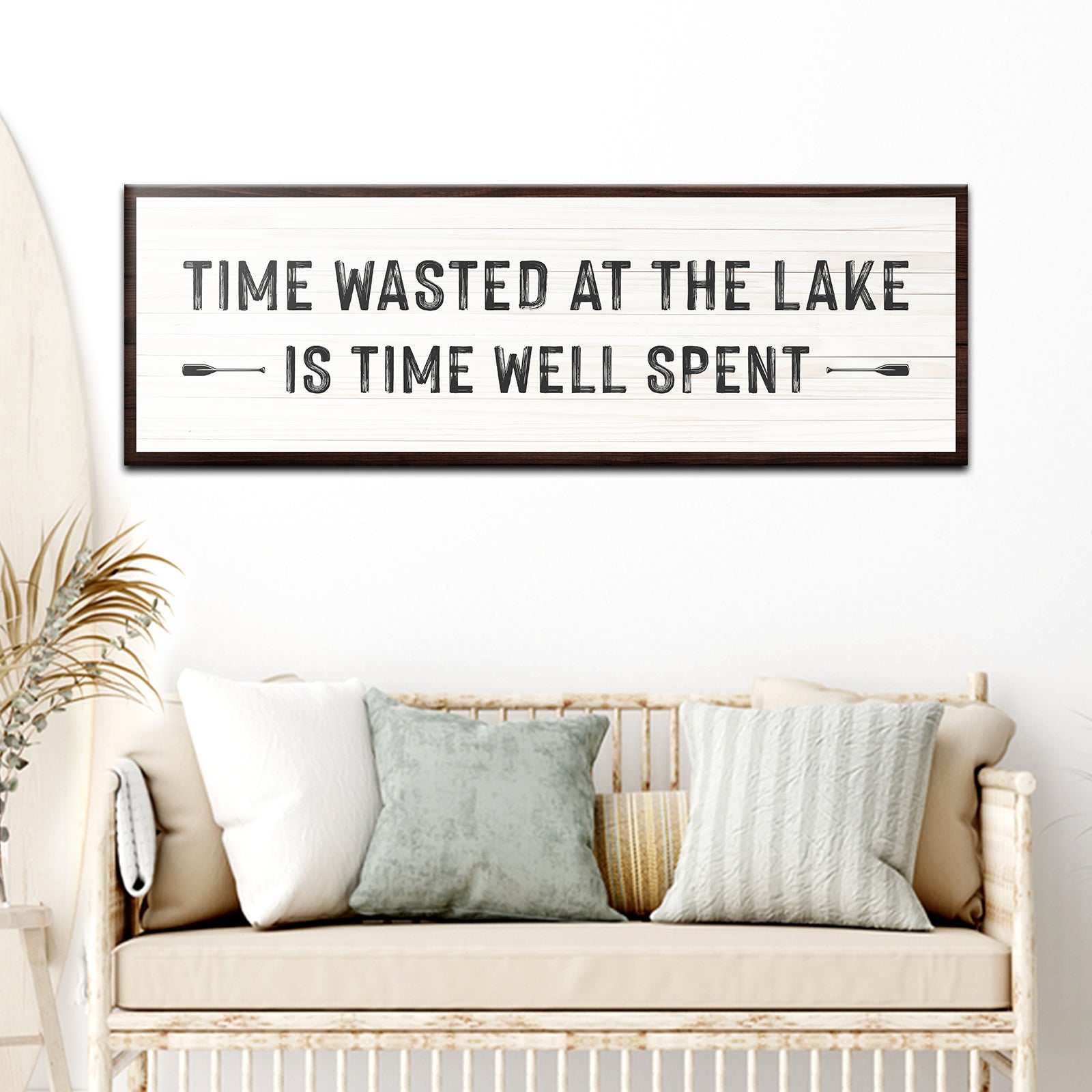 Time At The Lake Sign Style 3 - Image by Tailored Canvases