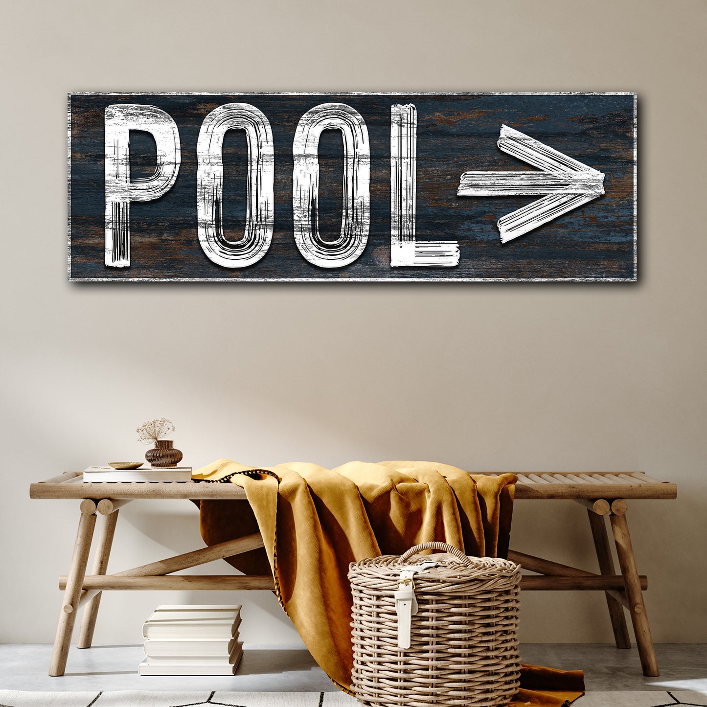 Pool Arrow Sign Style 3 - Image by Tailored Canvases