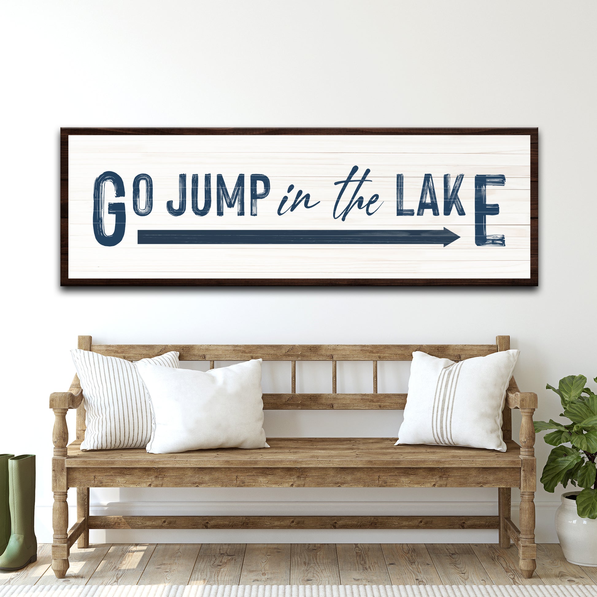 Go Jump In The Lake Sign Style 3 - Image by Tailored Canvases