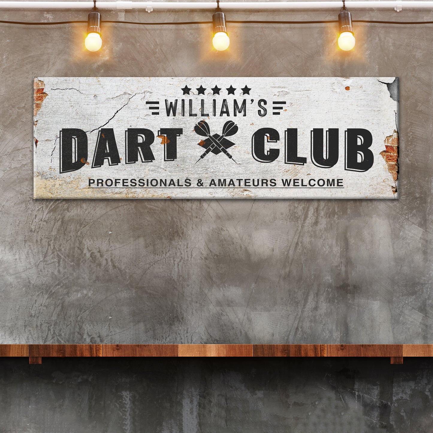 Dart Club Sign Style 3 - Image by Tailored Canvases
