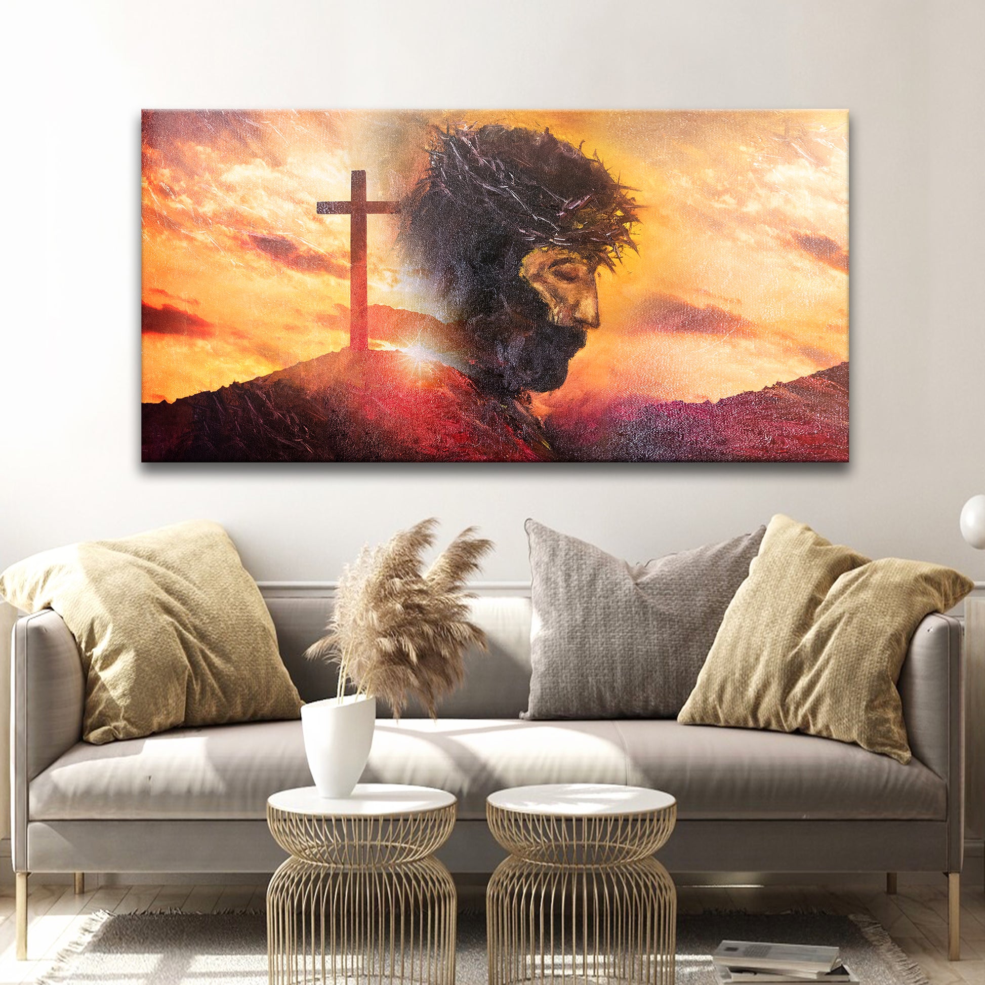 Jesus Christ Crying Canvas Wall Art - Image by Tailored Canvases