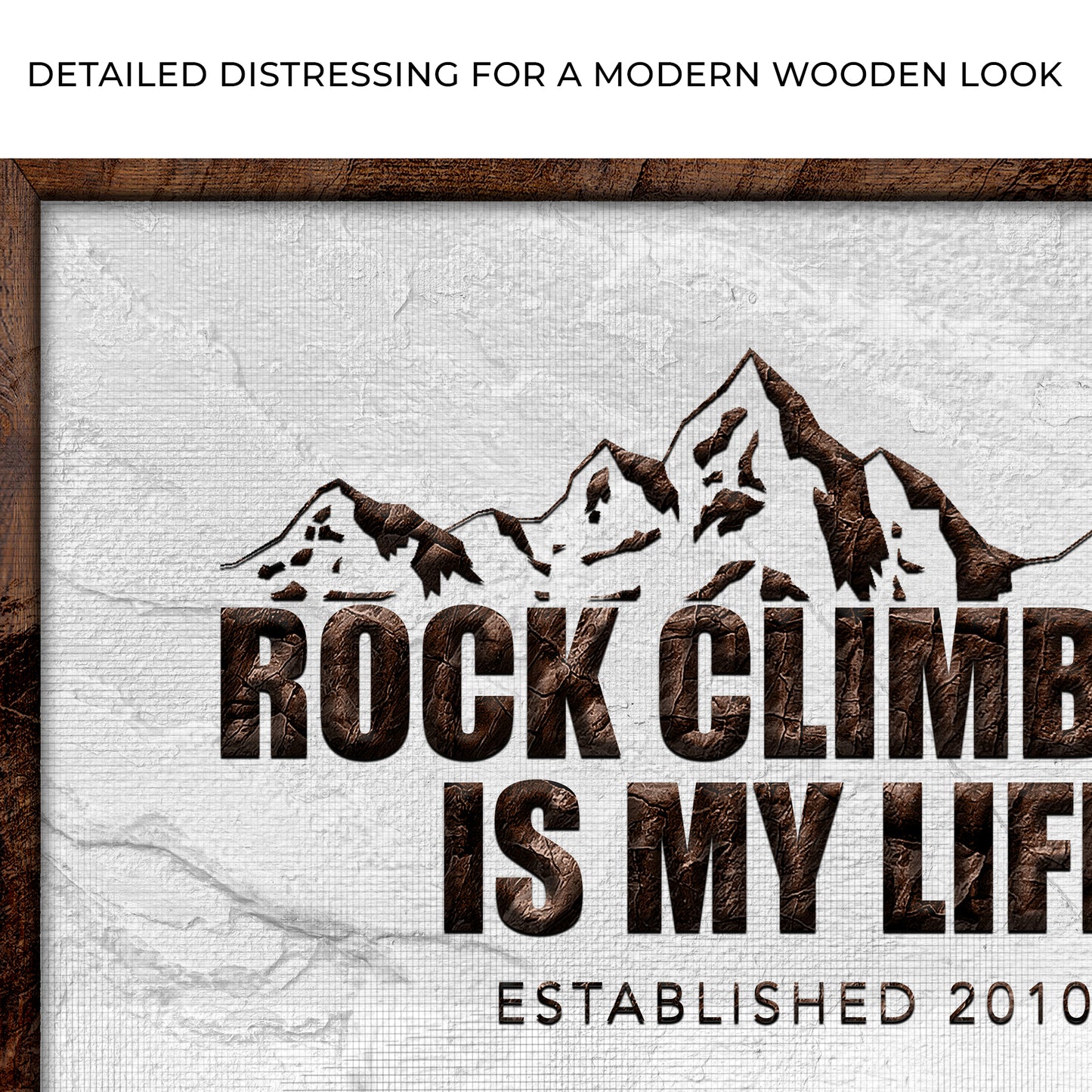 Custom Rock Climbing Is My Life Sign | Customizable Canvas Zoom - Image by Tailored Canvases