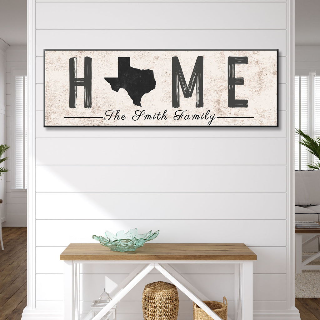 Texas Home Sign | Customizable Canvas by Tailored Canvases